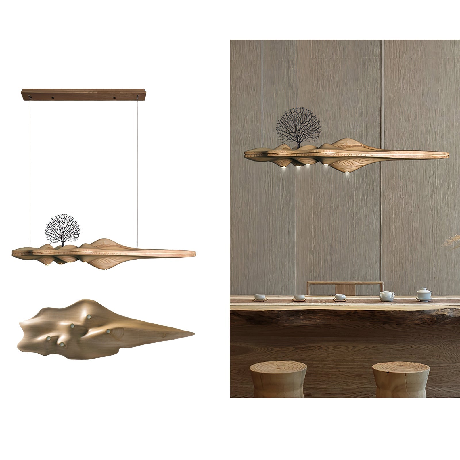 Etalyra Premium Elegance Wood Pendant Lamp - Letslighting