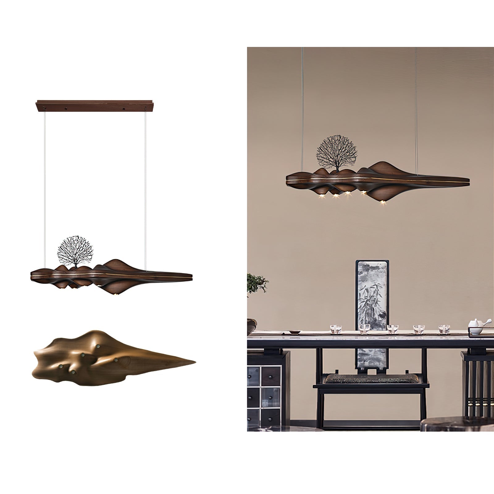 Etalyra Premium Elegance Wood Pendant Lamp - Letslighting
