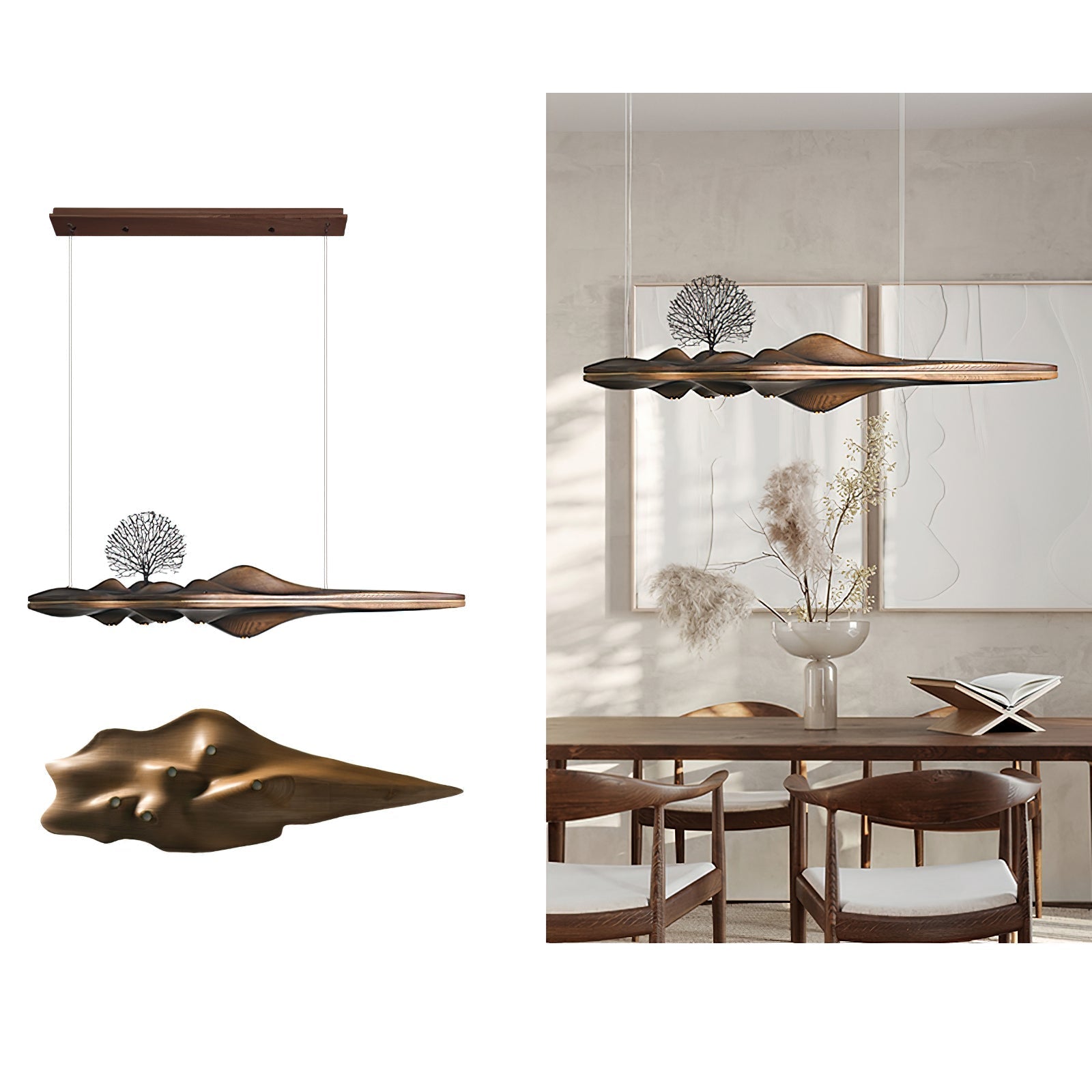 Etalyra Premium Elegance Wood Pendant Lamp - Letslighting