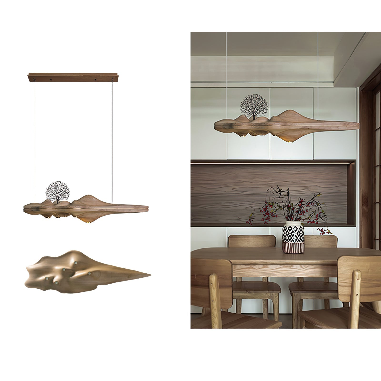 Etalyra Premium Elegance Wood Pendant Lamp - Letslighting