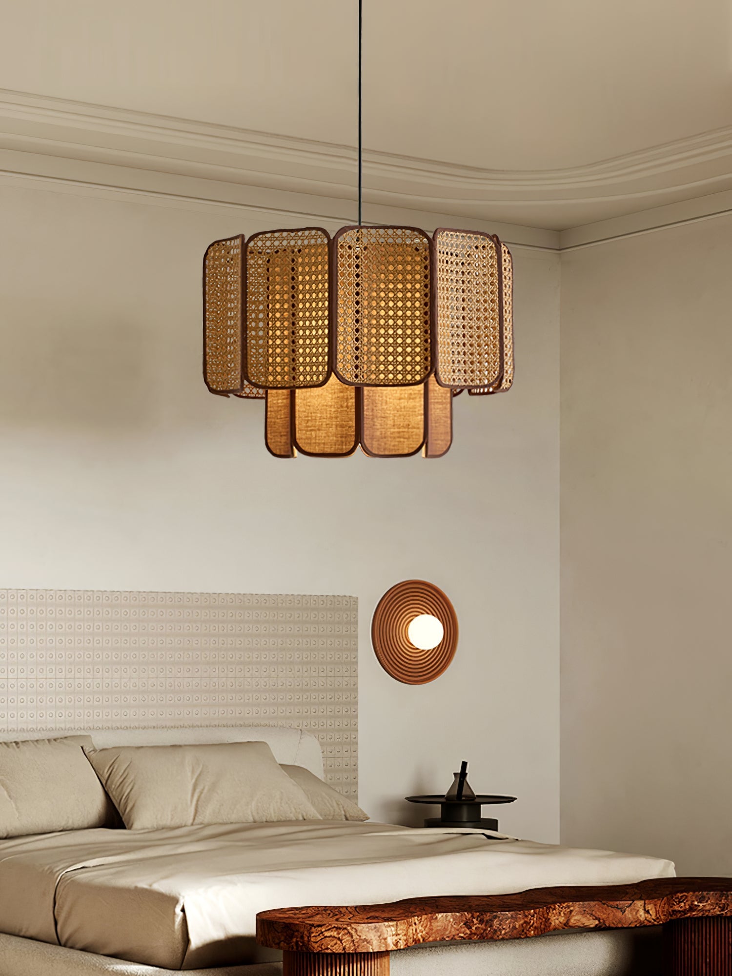 Cane Vintage Fabric Pendant Lamp - Letslighting