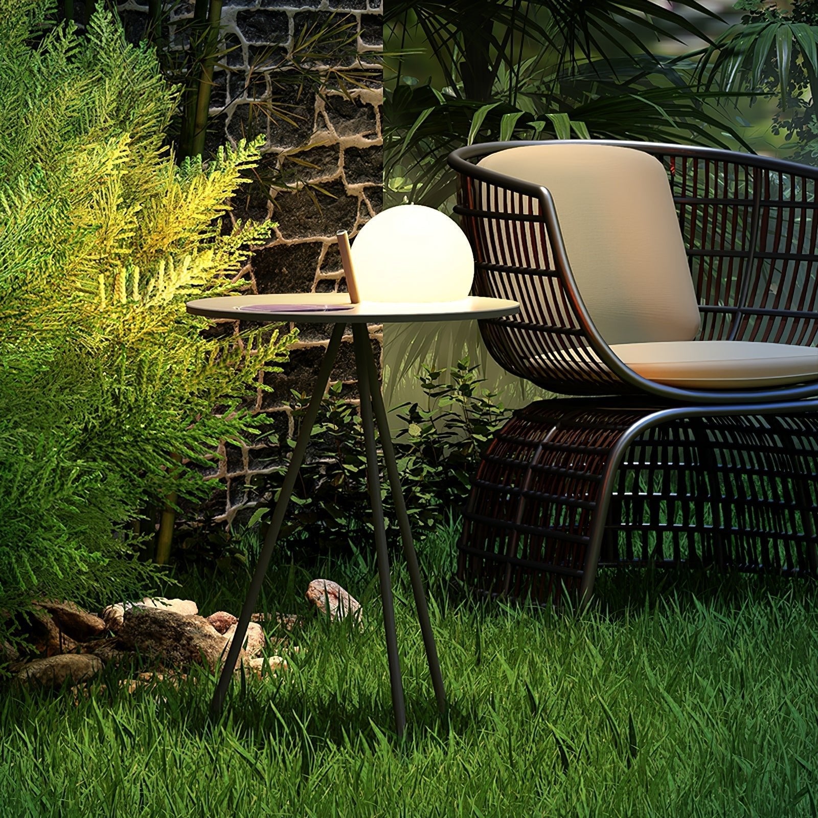 Ray Solar Tripod Outdoor Table Floor Lamp - Letslighting