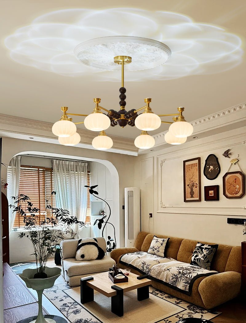 Avdorira Elegance Vintage Brass Wood Chandelier - Letslighting