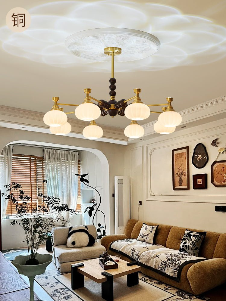 Avdorira Elegance Vintage Brass Wood Chandelier - Letslighting