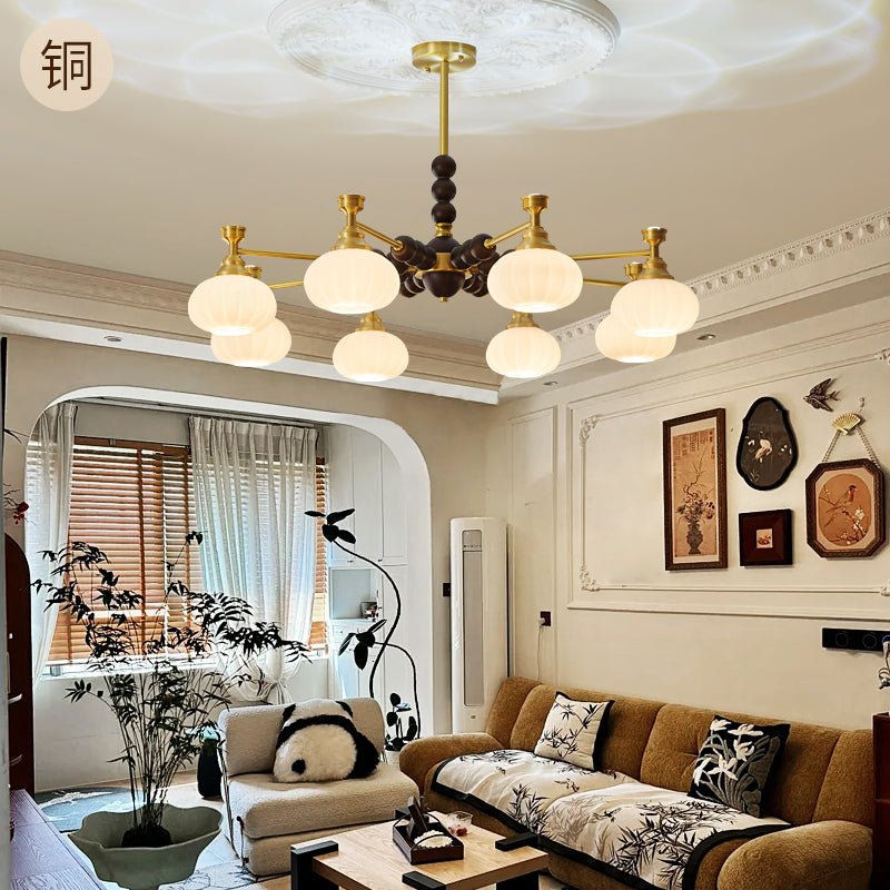 Avdorira Elegance Vintage Brass Wood Chandelier - Letslighting
