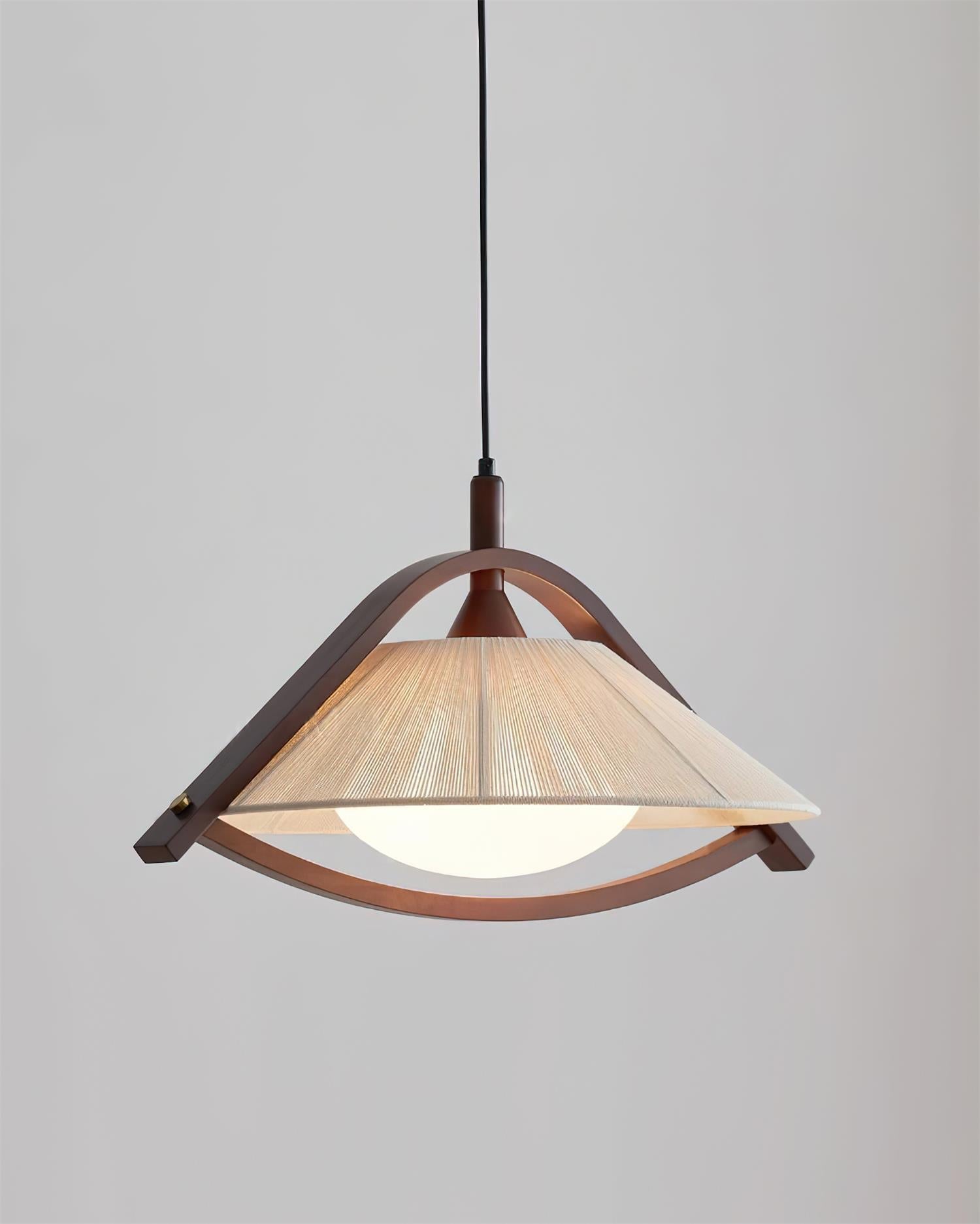 Sonoma Pendant Lamp with Thread-Wrapped Shade - Letslighting