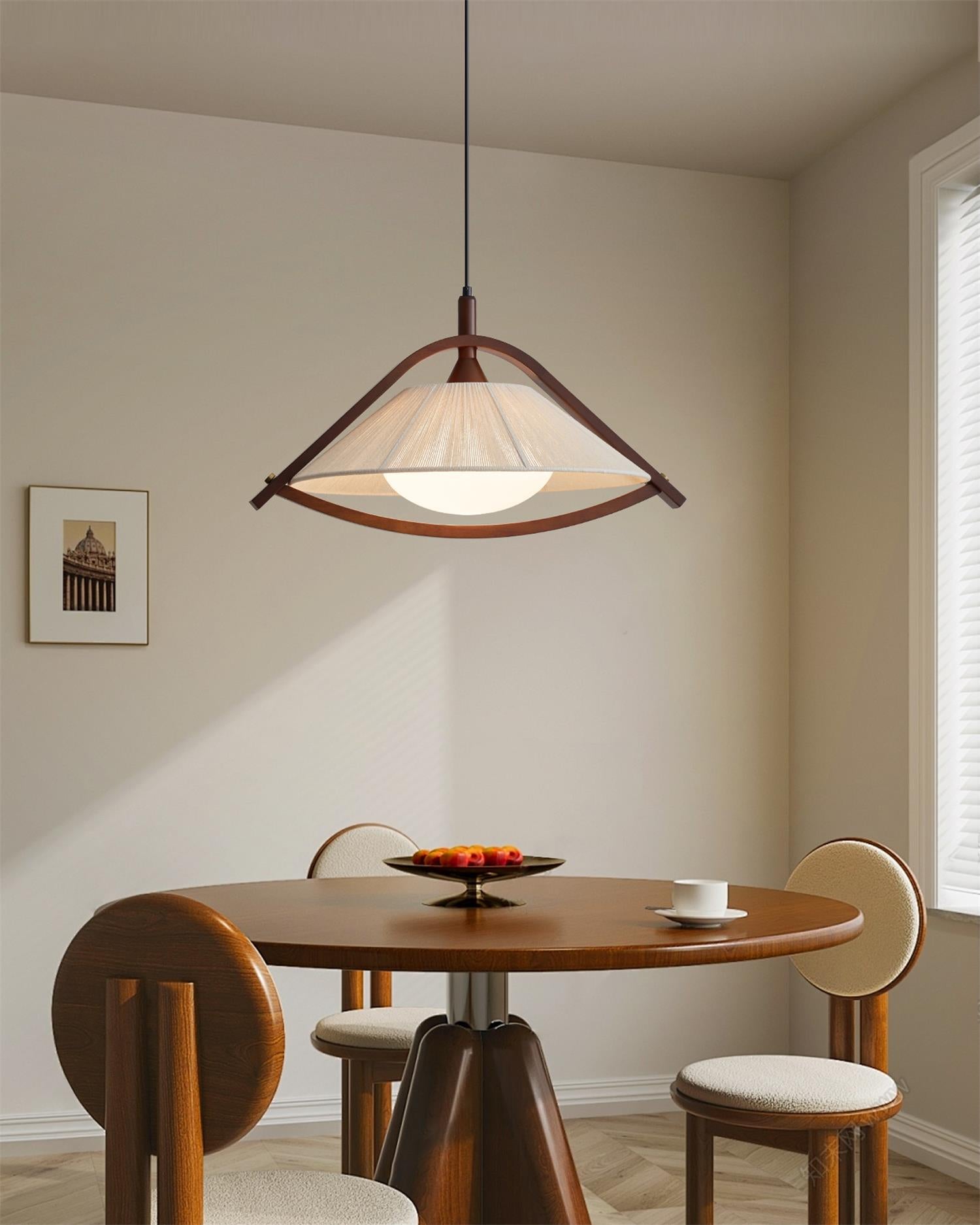 Sonoma Pendant Lamp with Thread-Wrapped Shade - Letslighting