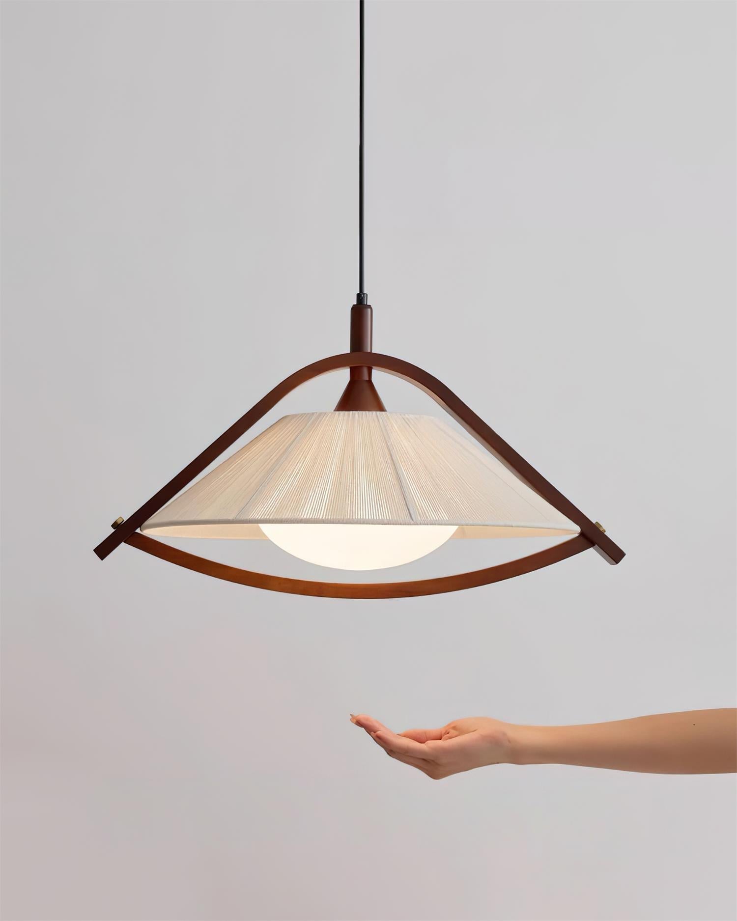 Sonoma Pendant Lamp with Thread-Wrapped Shade - Letslighting