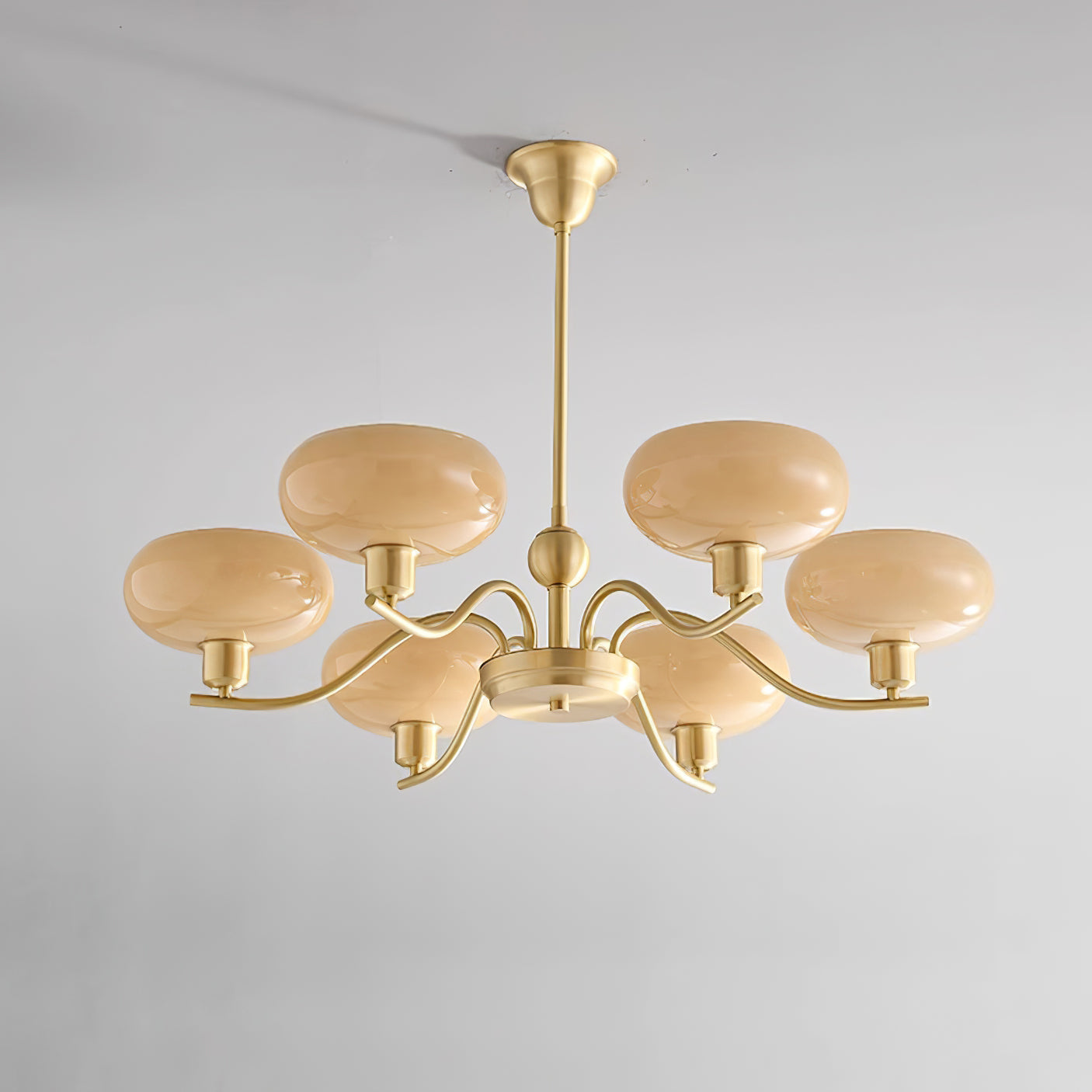 Havana Chandelier Brass and Glass - Letslighting