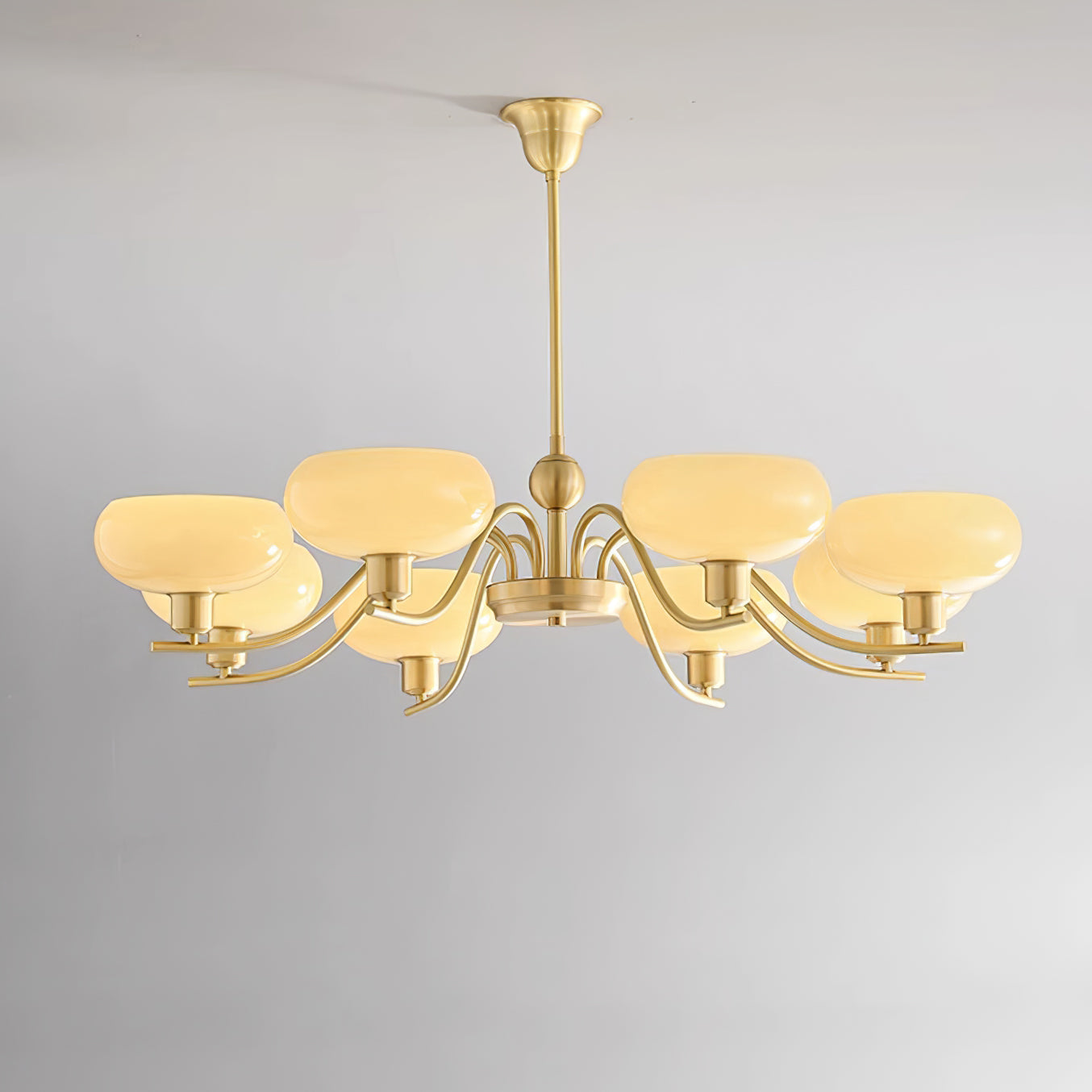 Havana Chandelier Brass and Glass - Letslighting