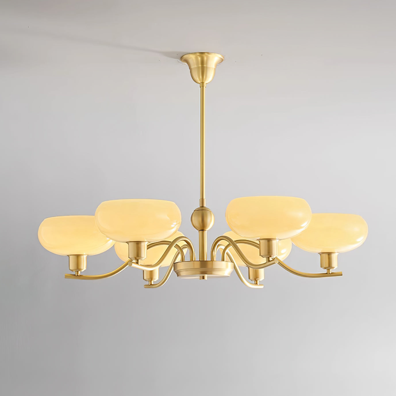 Havana Chandelier Brass and Glass - Letslighting
