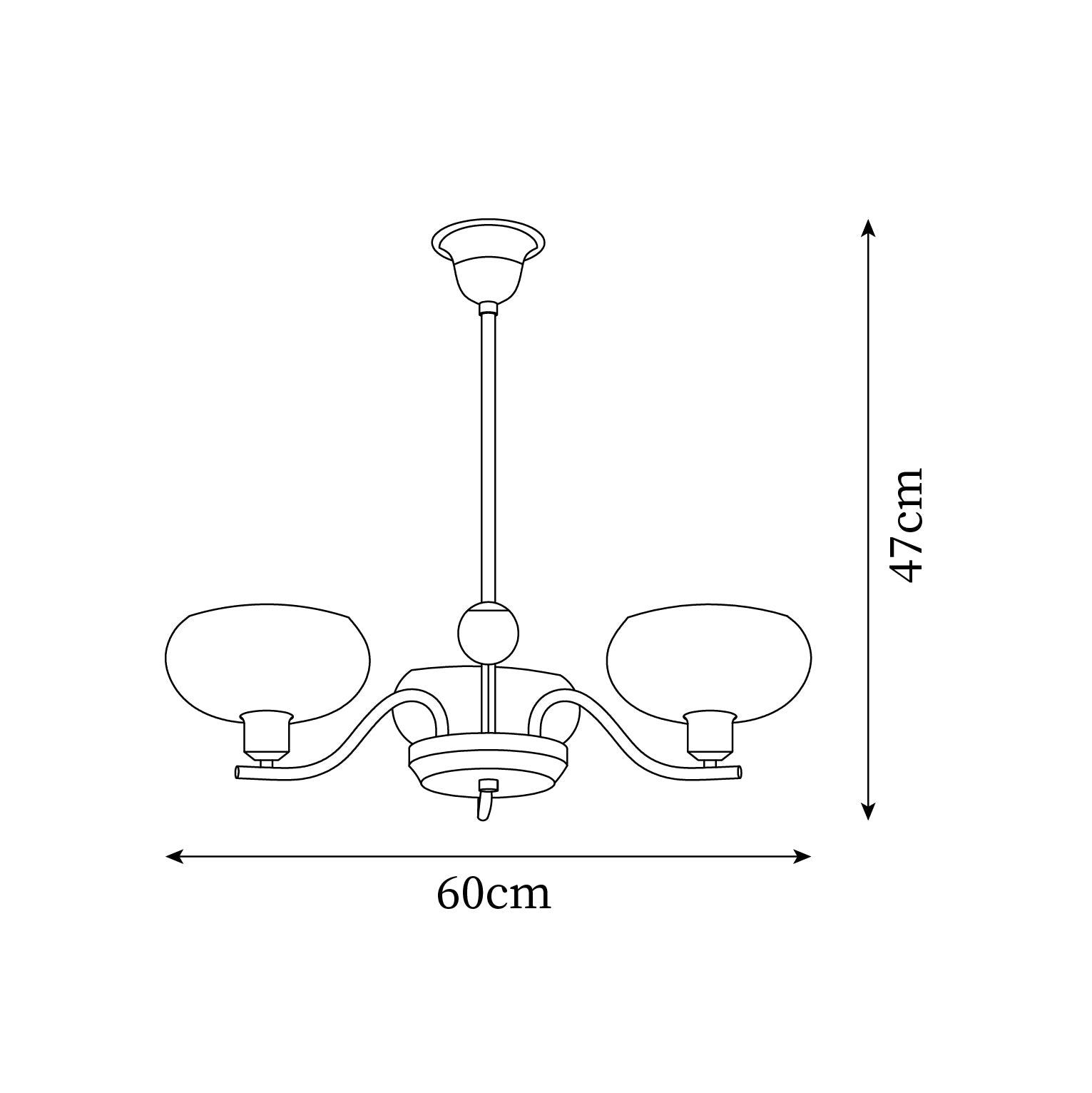 Havana Chandelier Brass and Glass - Letslighting