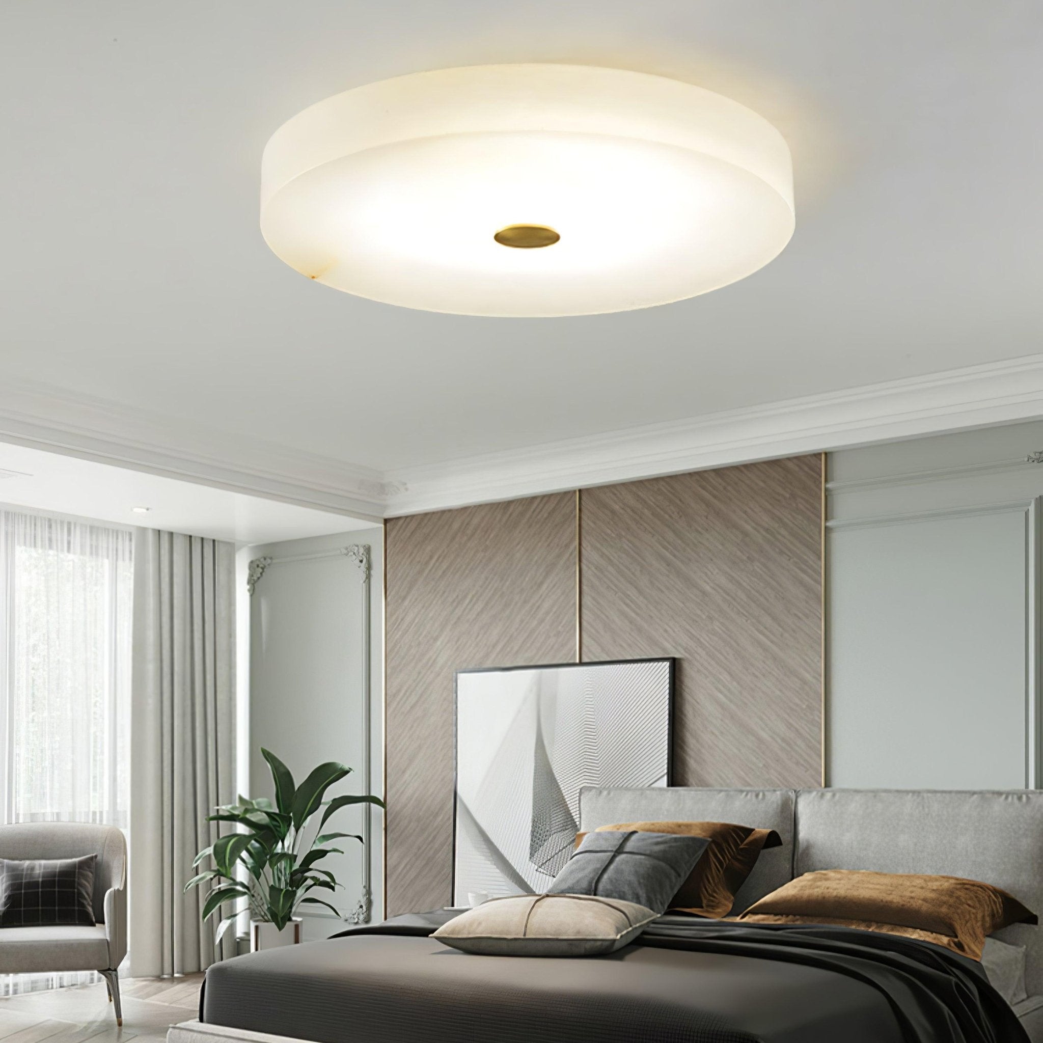 Olaean Alabaster Ceiling Light - Letslighting