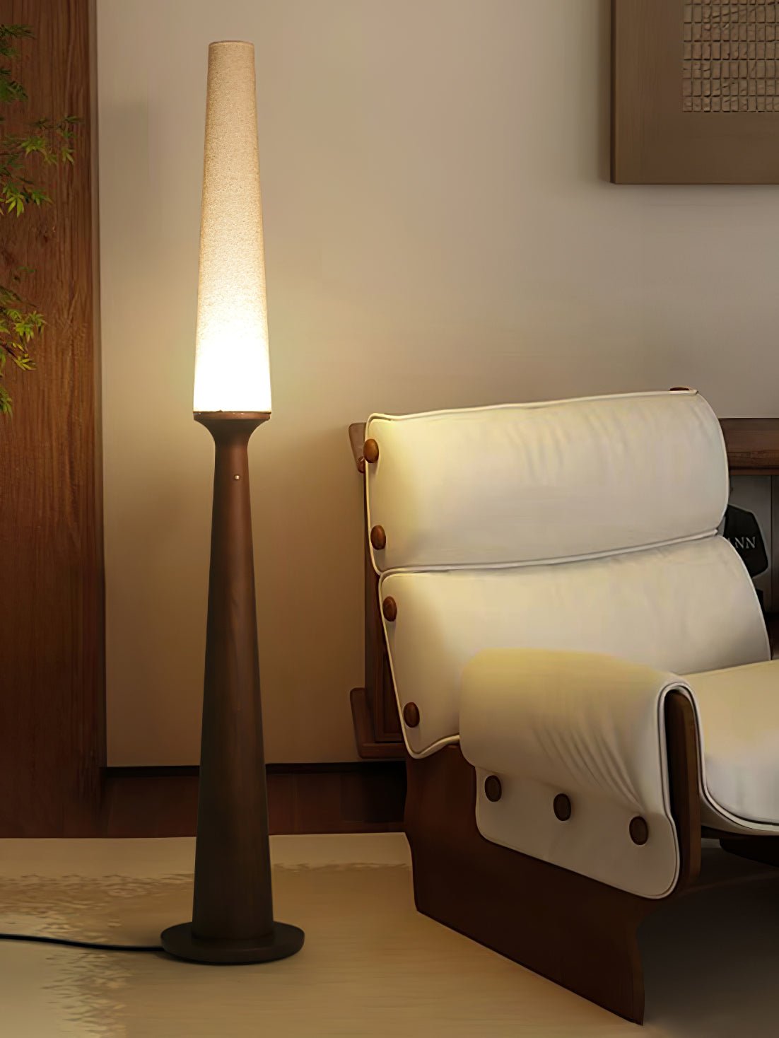 Vetheora Tapered Wood Floor Lamp - Letslighting