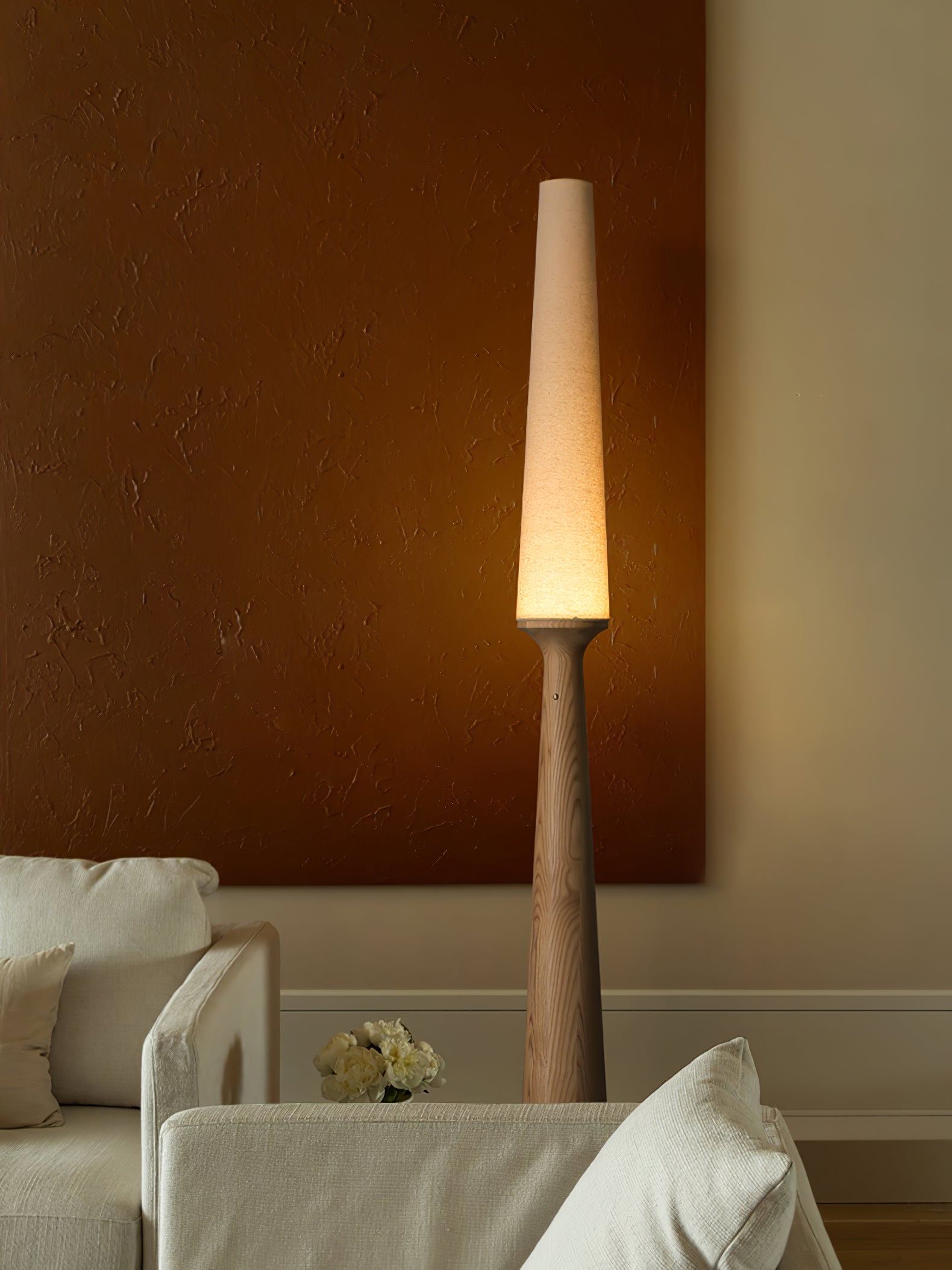 Vetheora Tapered Wood Floor Lamp - Letslighting