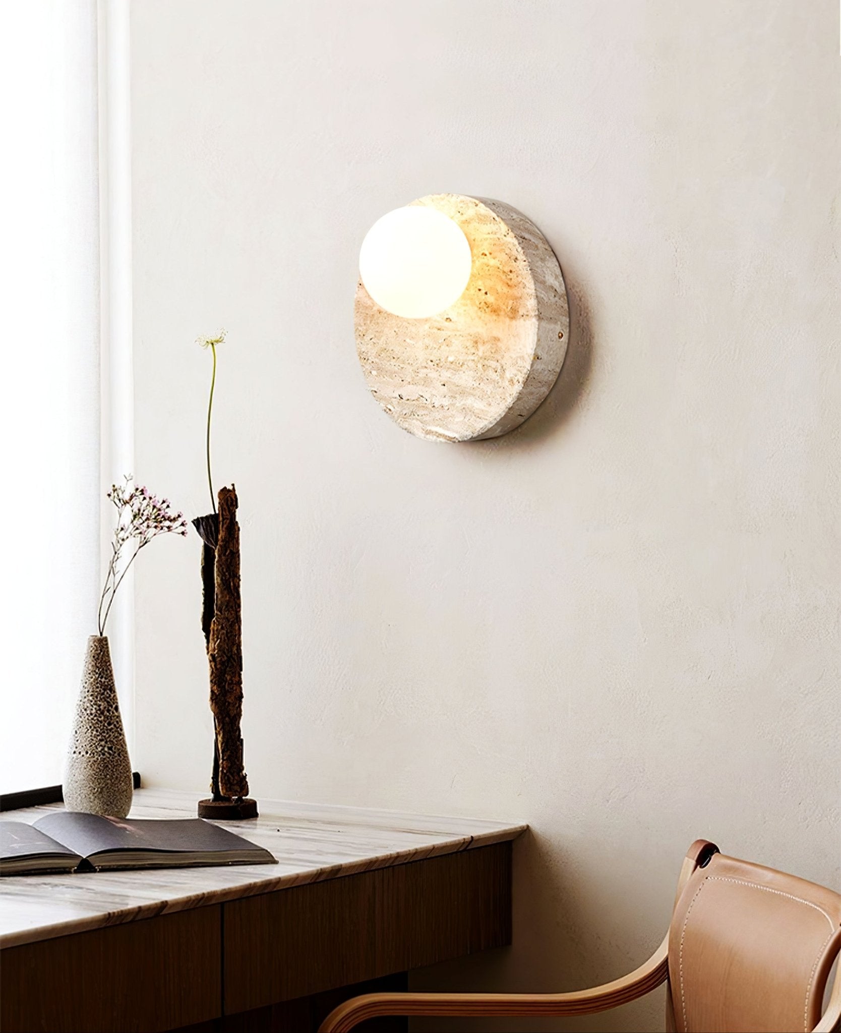 Sorella Travertine Sconce - Letslighting