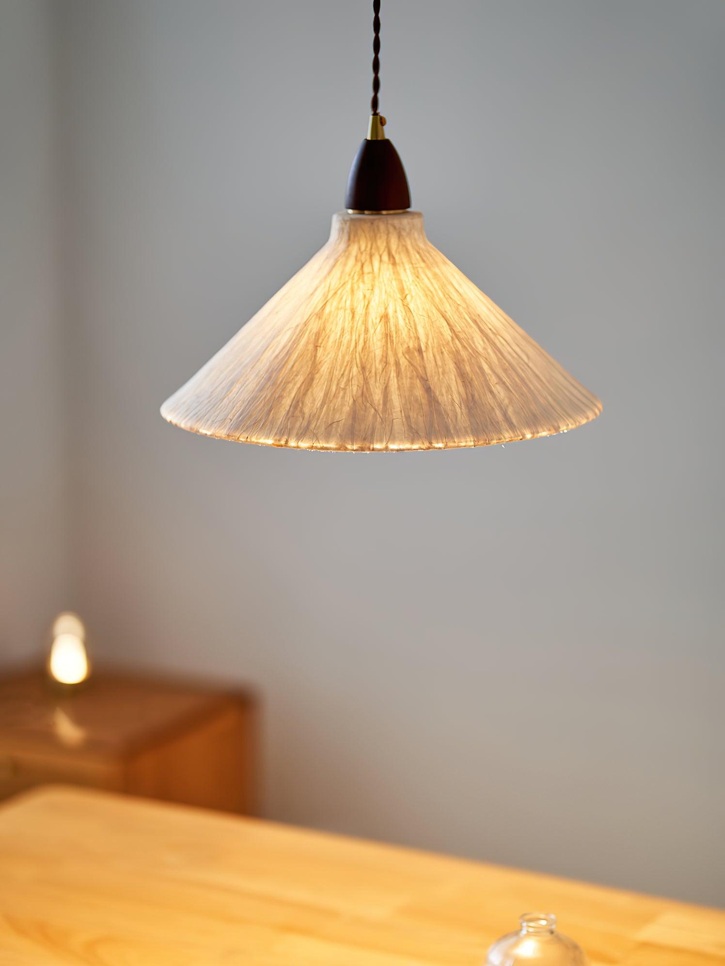 Vellara Paper & Wood Pendant Lamp - Letslighting