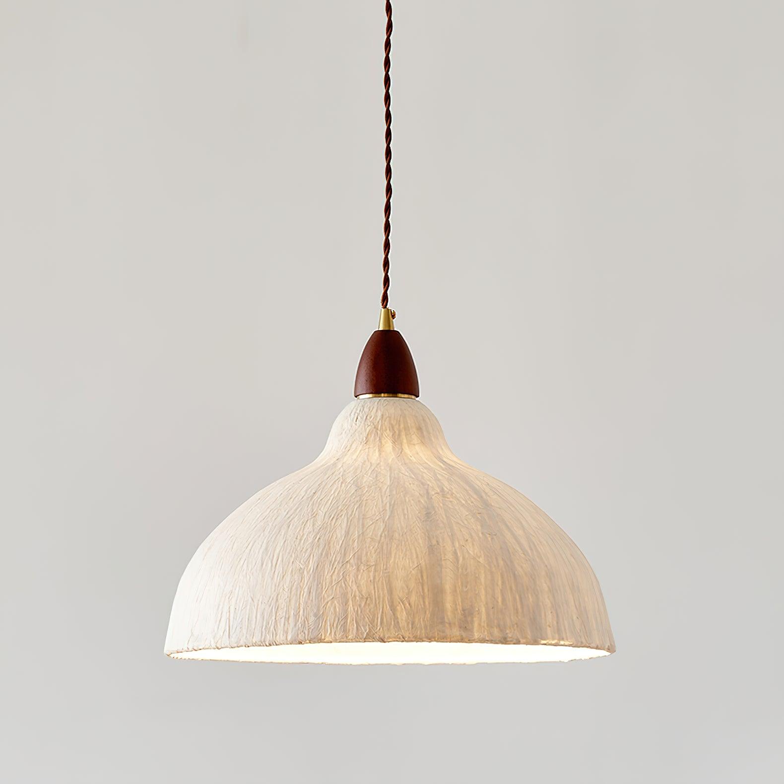 Vellara Paper & Wood Pendant Lamp - Letslighting
