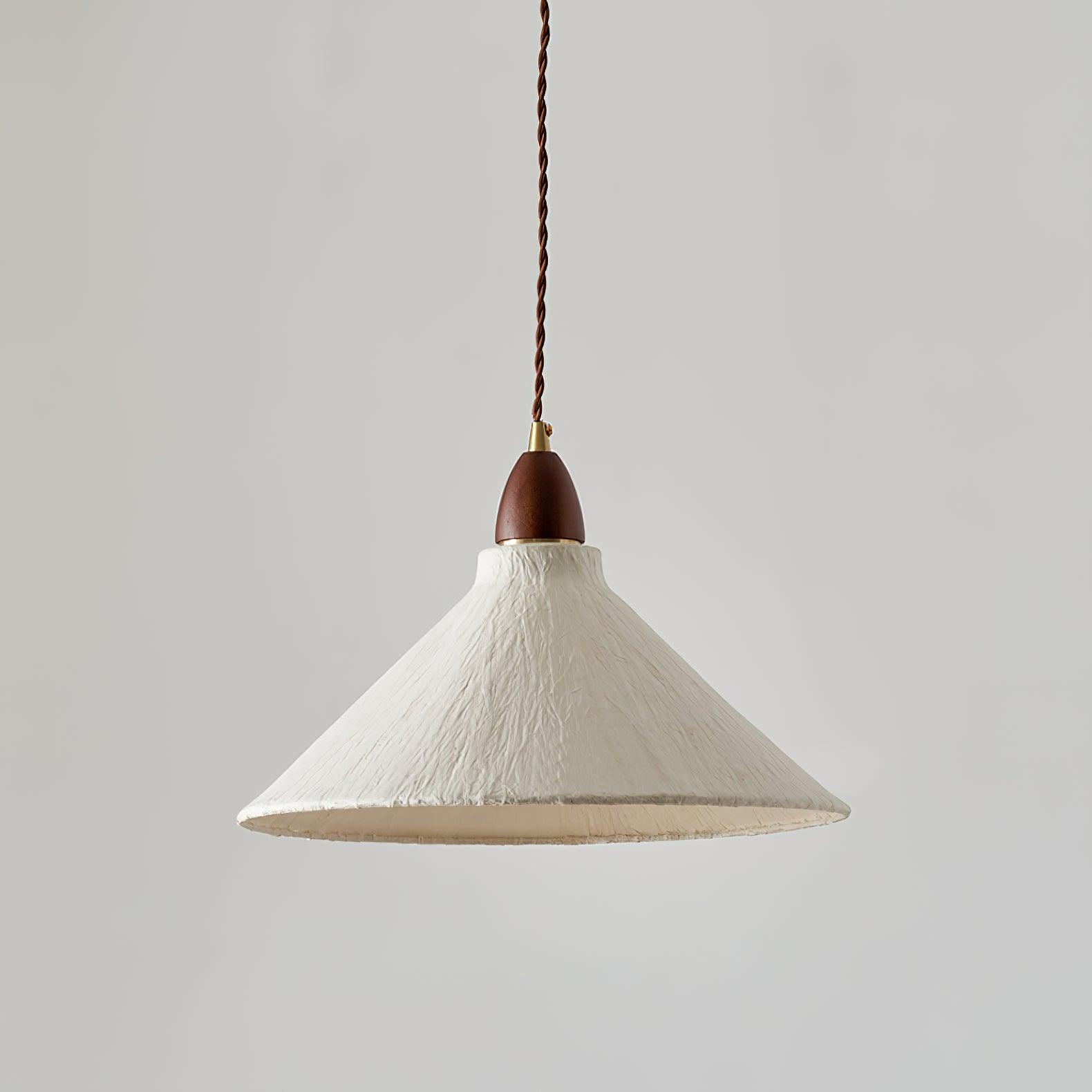 Vellara Paper & Wood Pendant Lamp - Letslighting