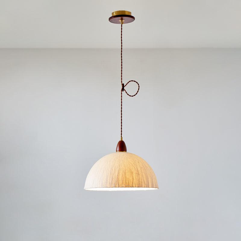 Vellara Paper & Wood Pendant Lamp - Letslighting