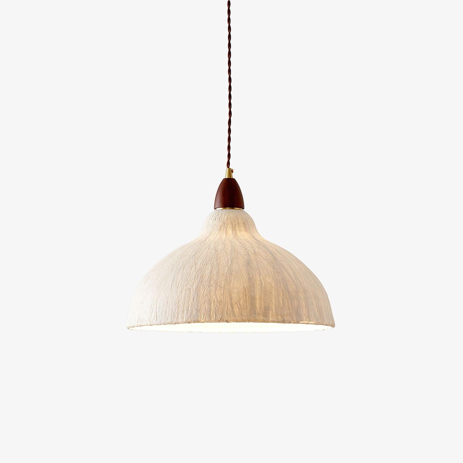 Vellara Paper & Wood Pendant Lamp - Letslighting