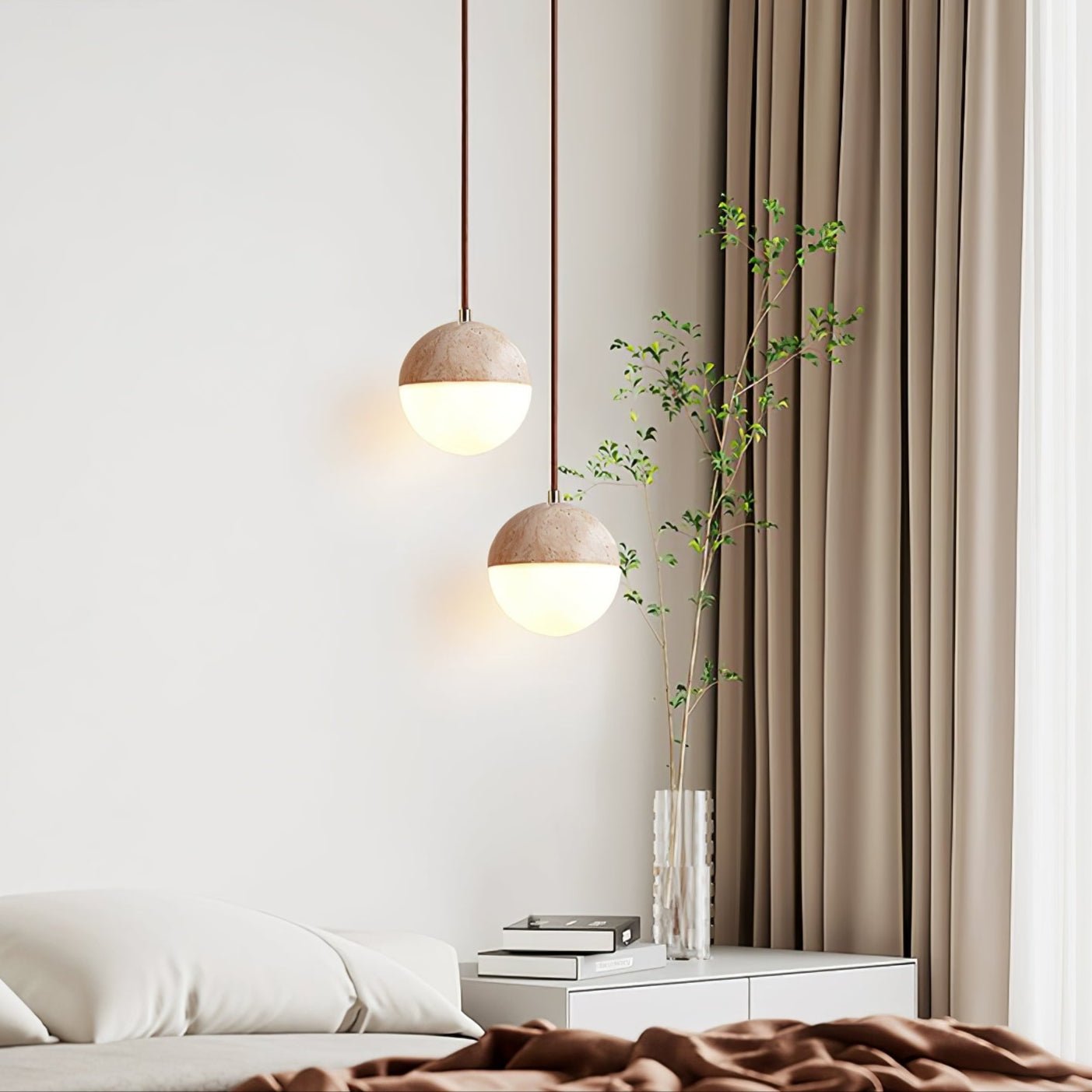 Soren Travertine Pendant Light - Letslighting