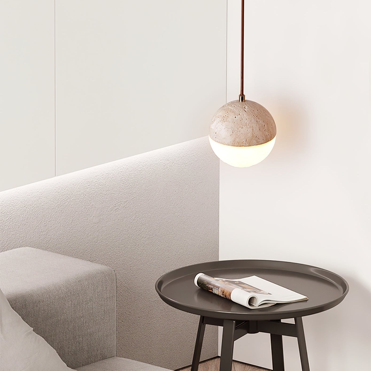 Soren Travertine Pendant Light - Letslighting