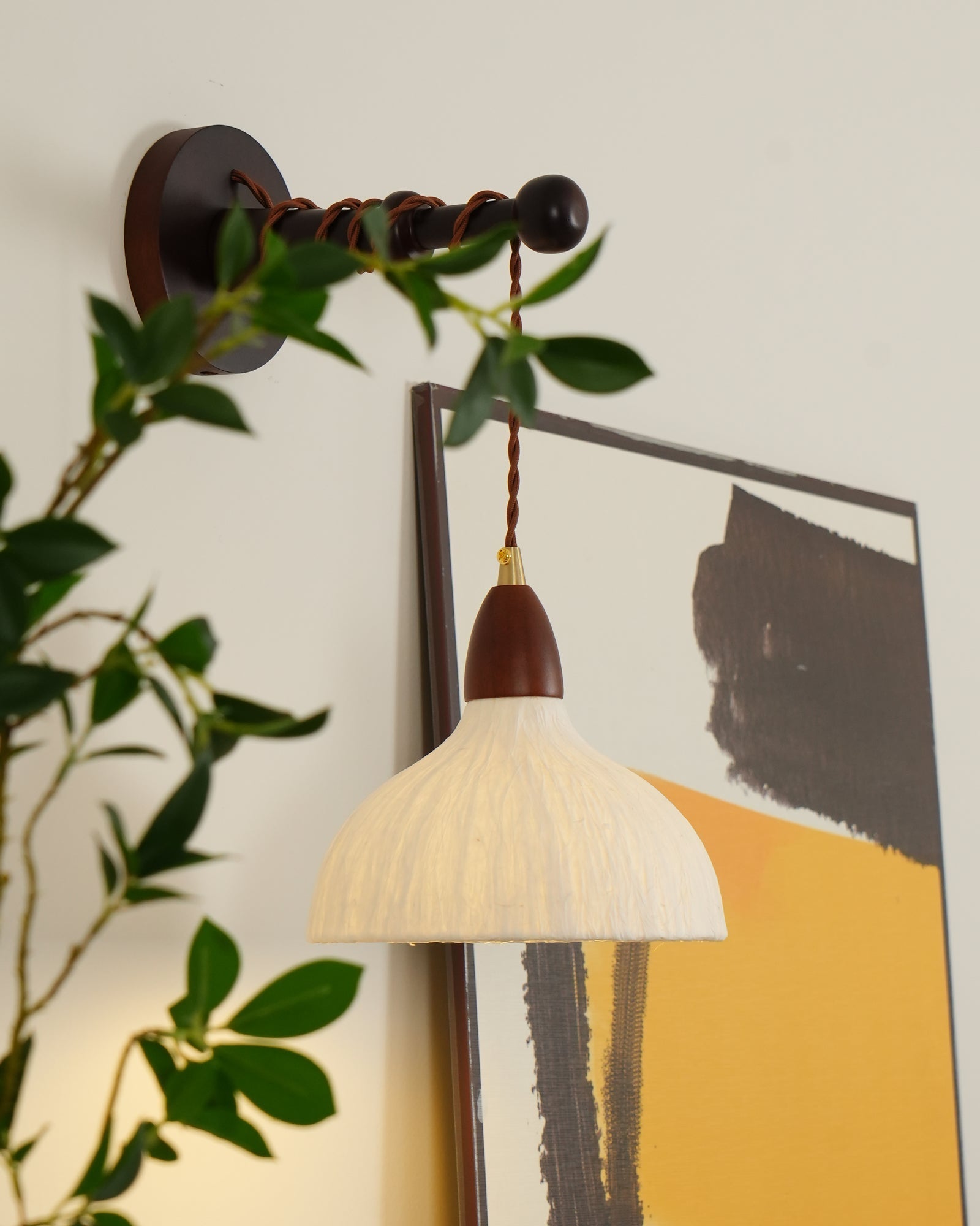 Vitheos Elegance Natural Walnut Wood Wall Lamp - Letslighting