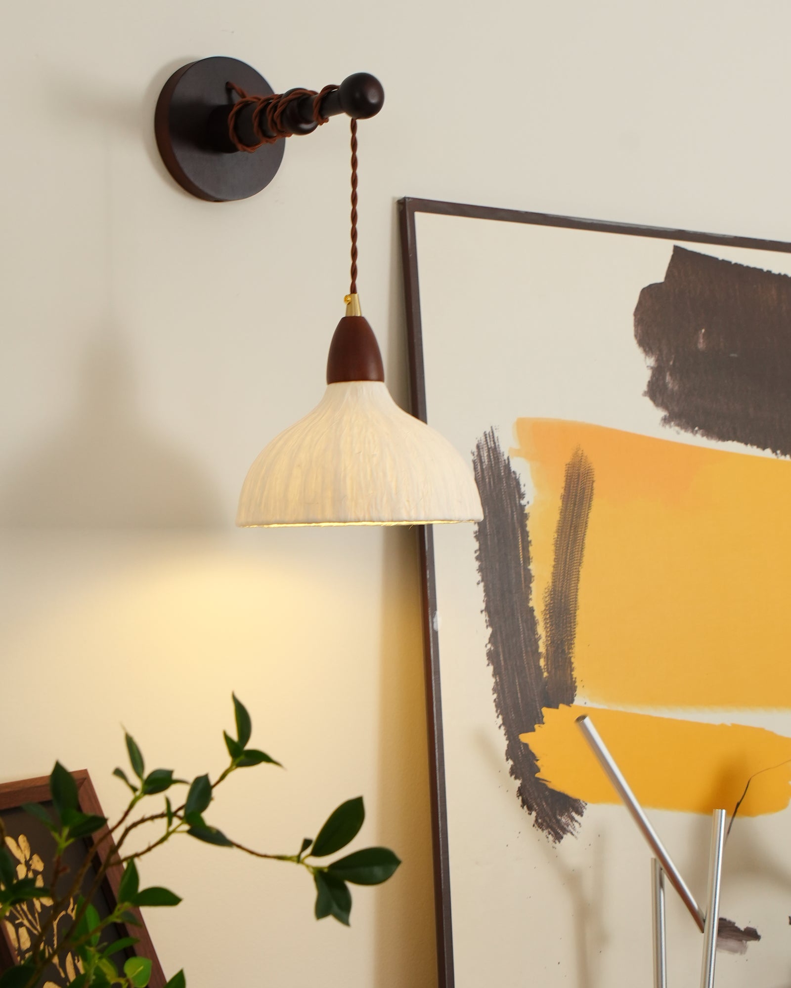 Vitheos Elegance Natural Walnut Wood Wall Lamp - Letslighting