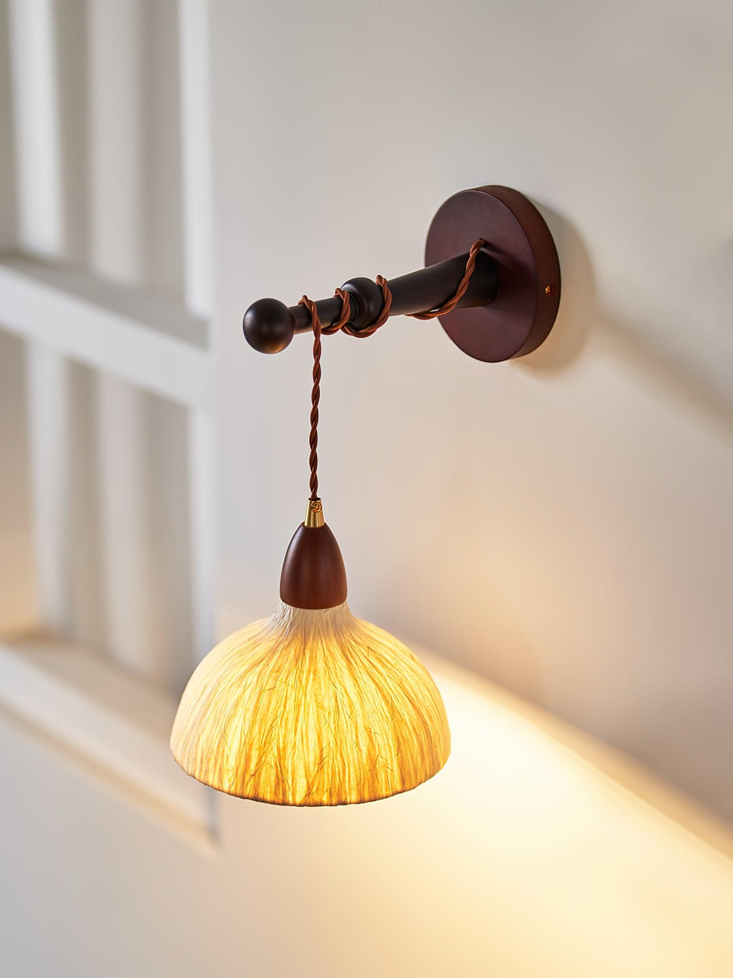 Vitheos Elegance Natural Walnut Wood Wall Lamp - Letslighting