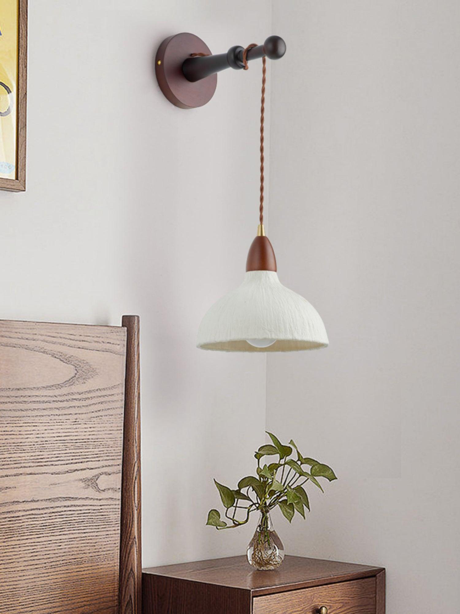 Vitheos Elegance Natural Walnut Wood Wall Lamp - Letslighting