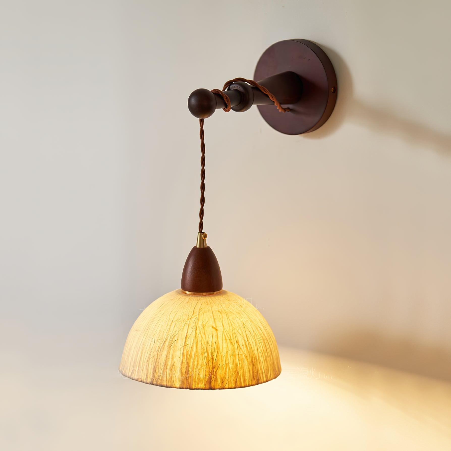 Vitheos Elegance Natural Walnut Wood Wall Lamp - Letslighting