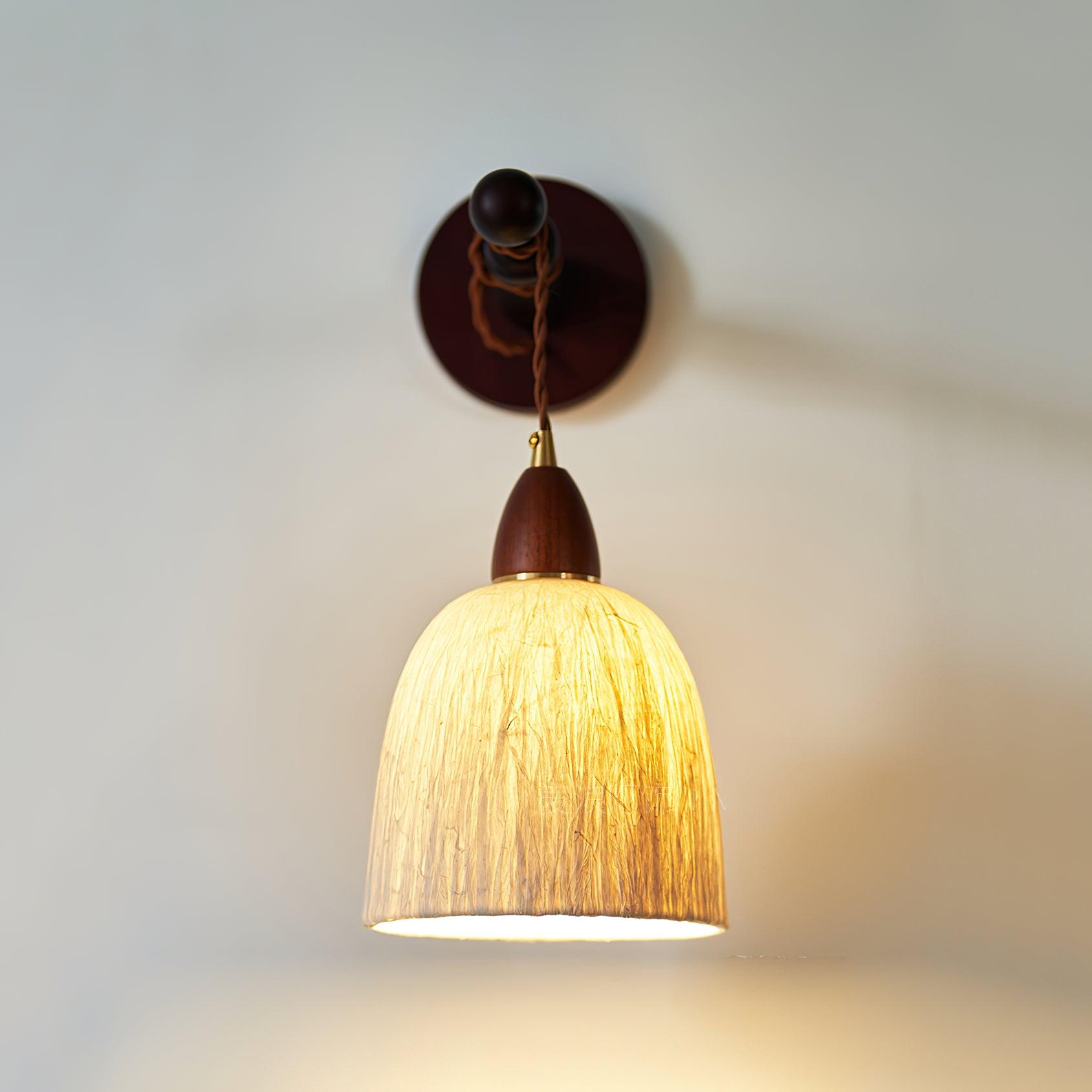 Vitheos Elegance Natural Walnut Wood Wall Lamp - Letslighting