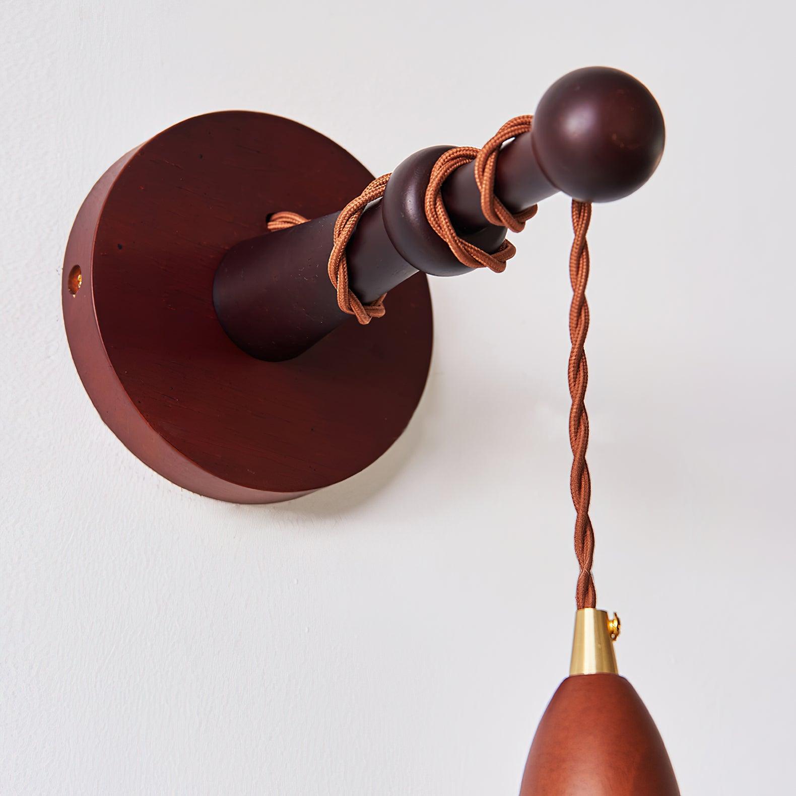 Vitheos Elegance Natural Walnut Wood Wall Lamp - Letslighting