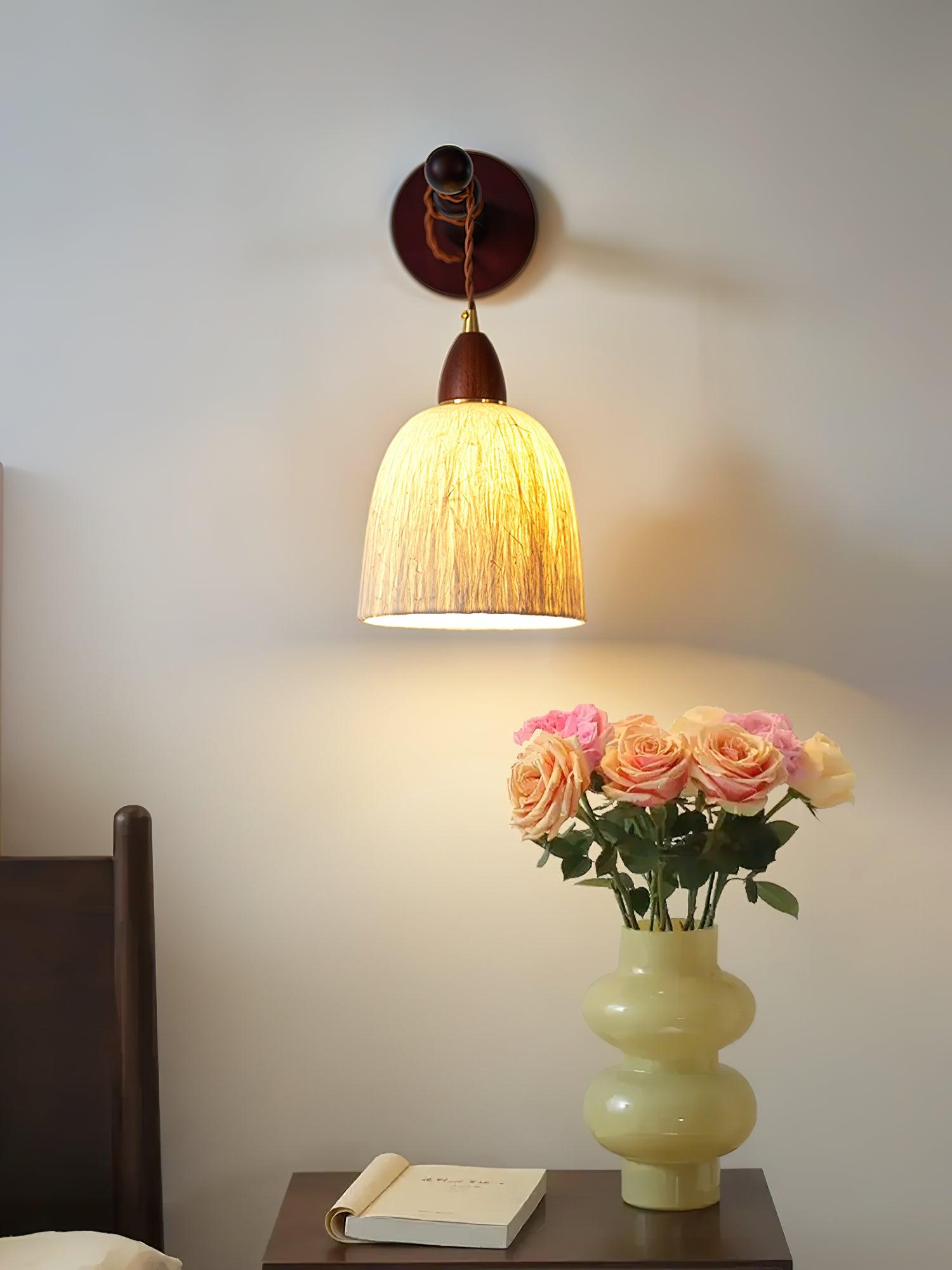 Vitheos Elegance Natural Walnut Wood Wall Lamp - Letslighting
