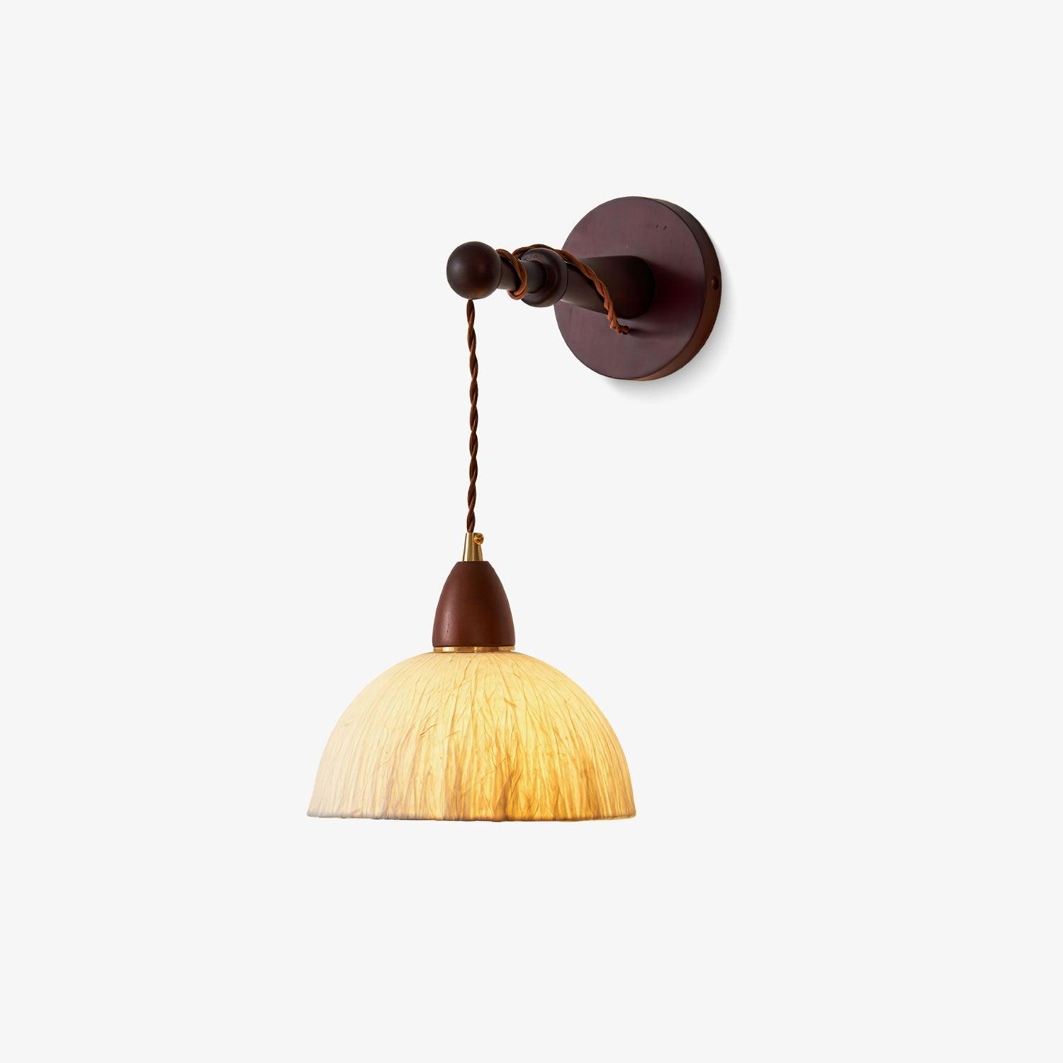 Vitheos Elegance Natural Walnut Wood Wall Lamp - Letslighting