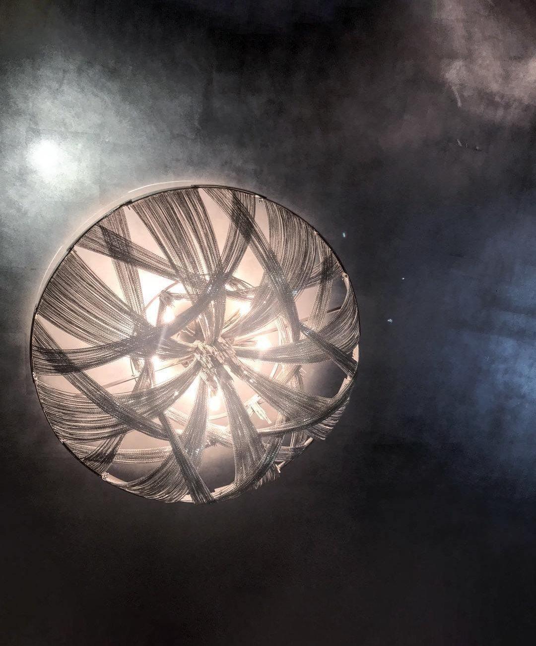 Lustra Ceiling Light Tassel Aluminum Chain Nickel Frame - Letslighting