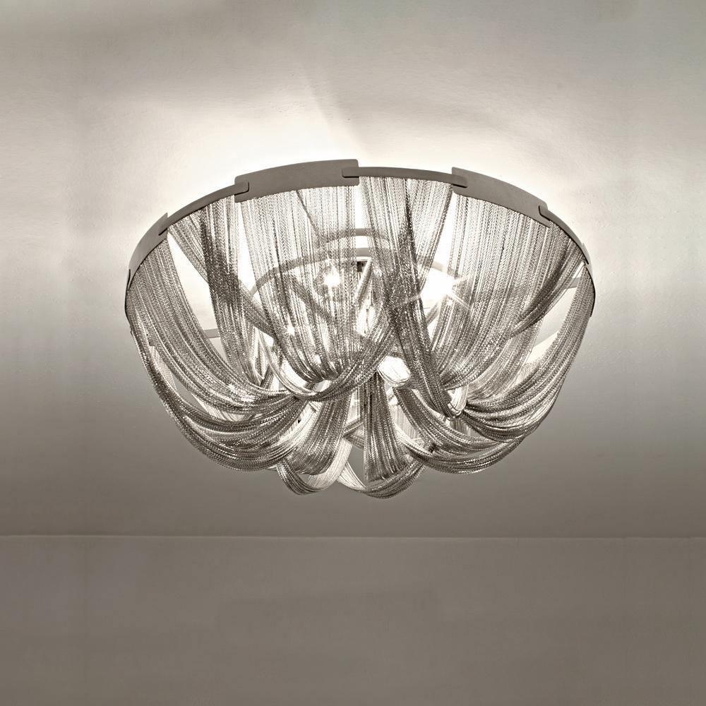 Lustra Ceiling Light Tassel Aluminum Chain Nickel Frame - Letslighting