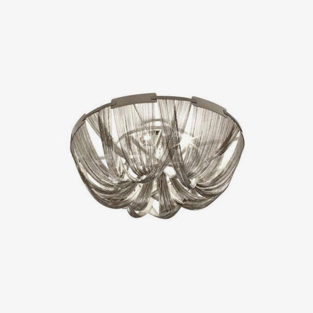 Lustra Ceiling Light Tassel Aluminum Chain Nickel Frame - Letslighting