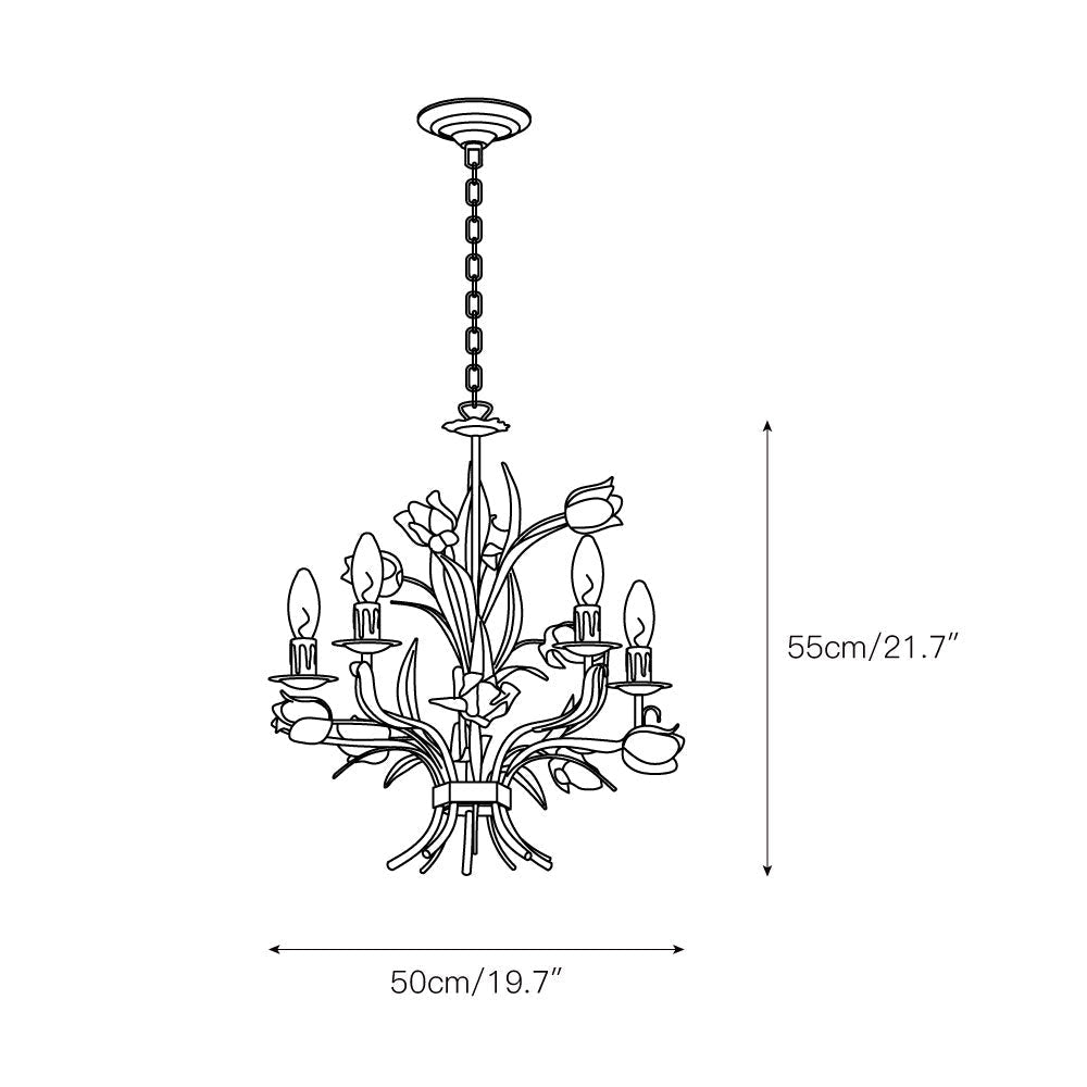 Cacaryra Classic Art Sage Rose Chandelier - Letslighting