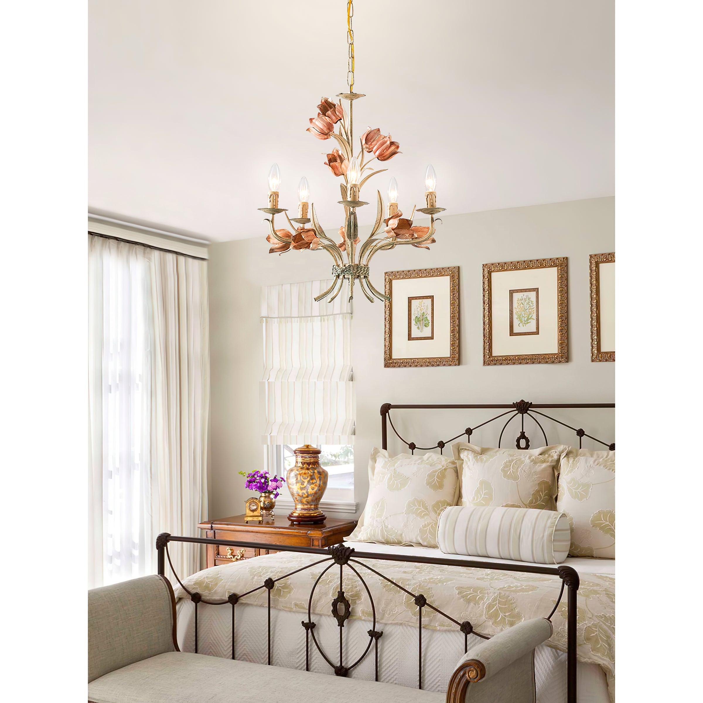 Cacaryra Classic Art Sage Rose Chandelier - Letslighting