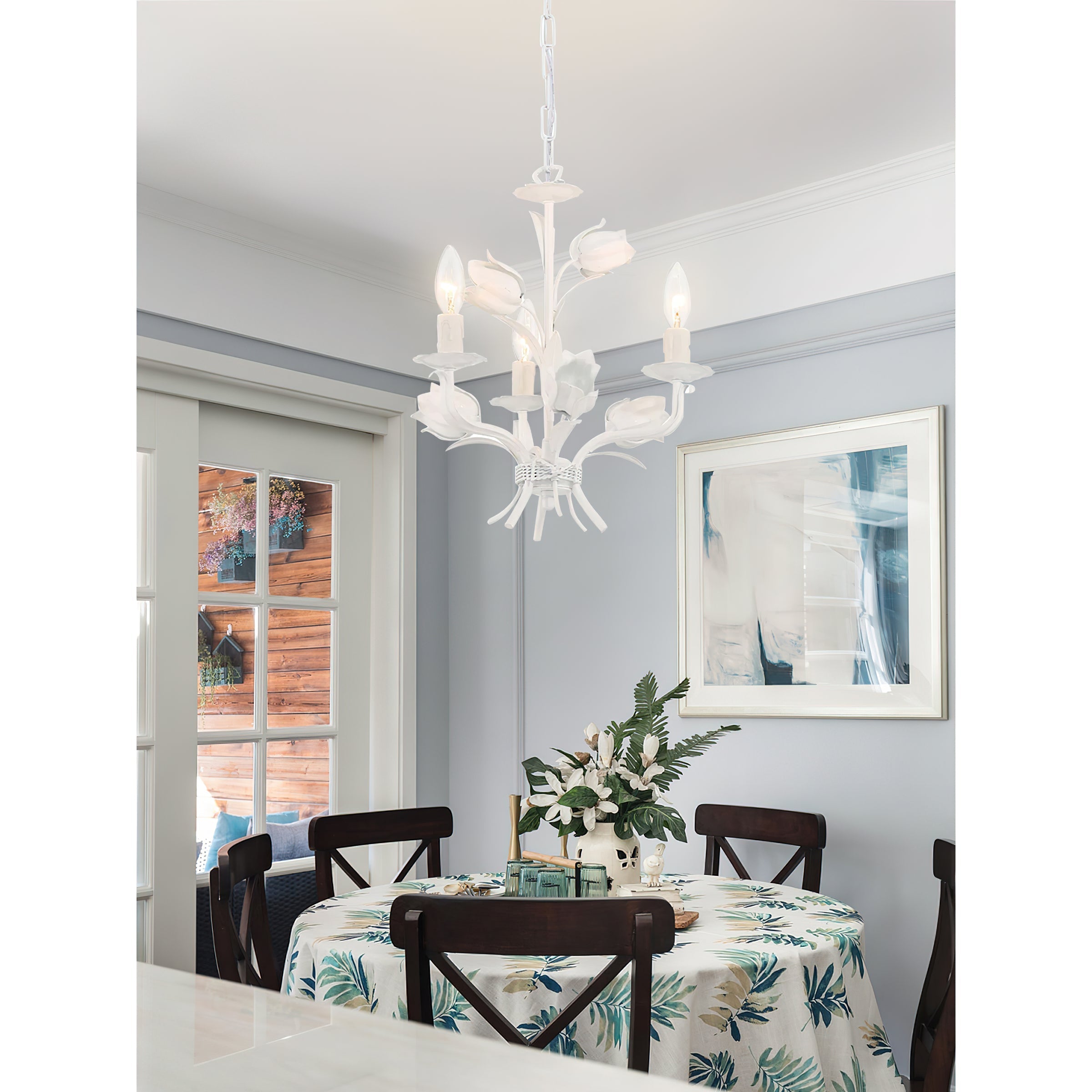 Cacaryra Classic Art Sage Rose Chandelier - Letslighting