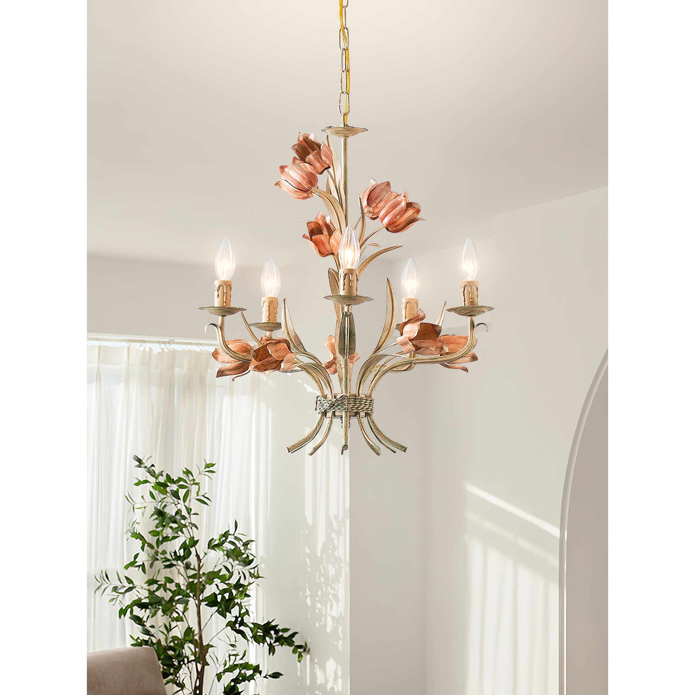 Cacaryra Classic Art Sage Rose Chandelier - Letslighting