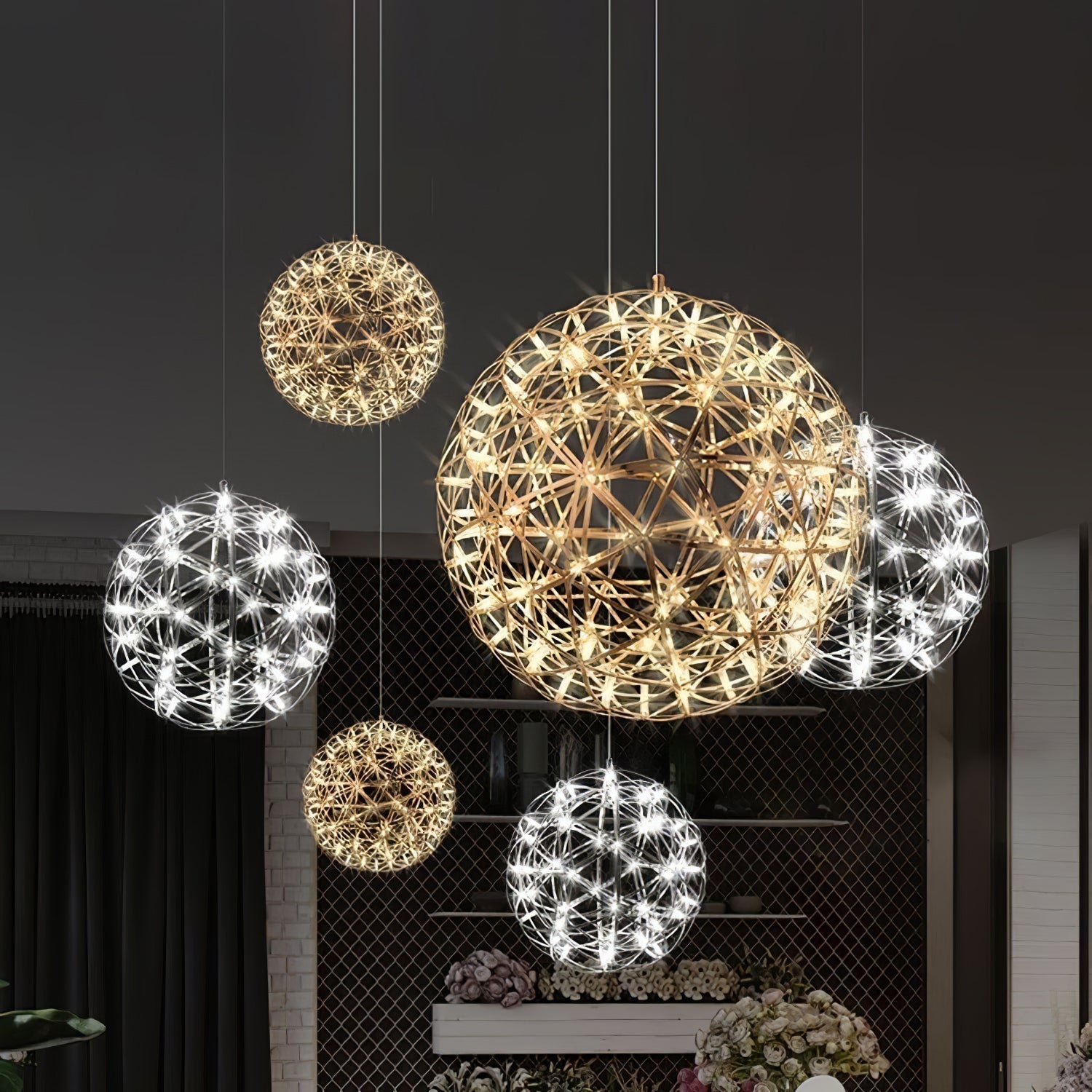 Ivthayra Postmodern Luxury Ball Gold Pendant Light - Letslighting