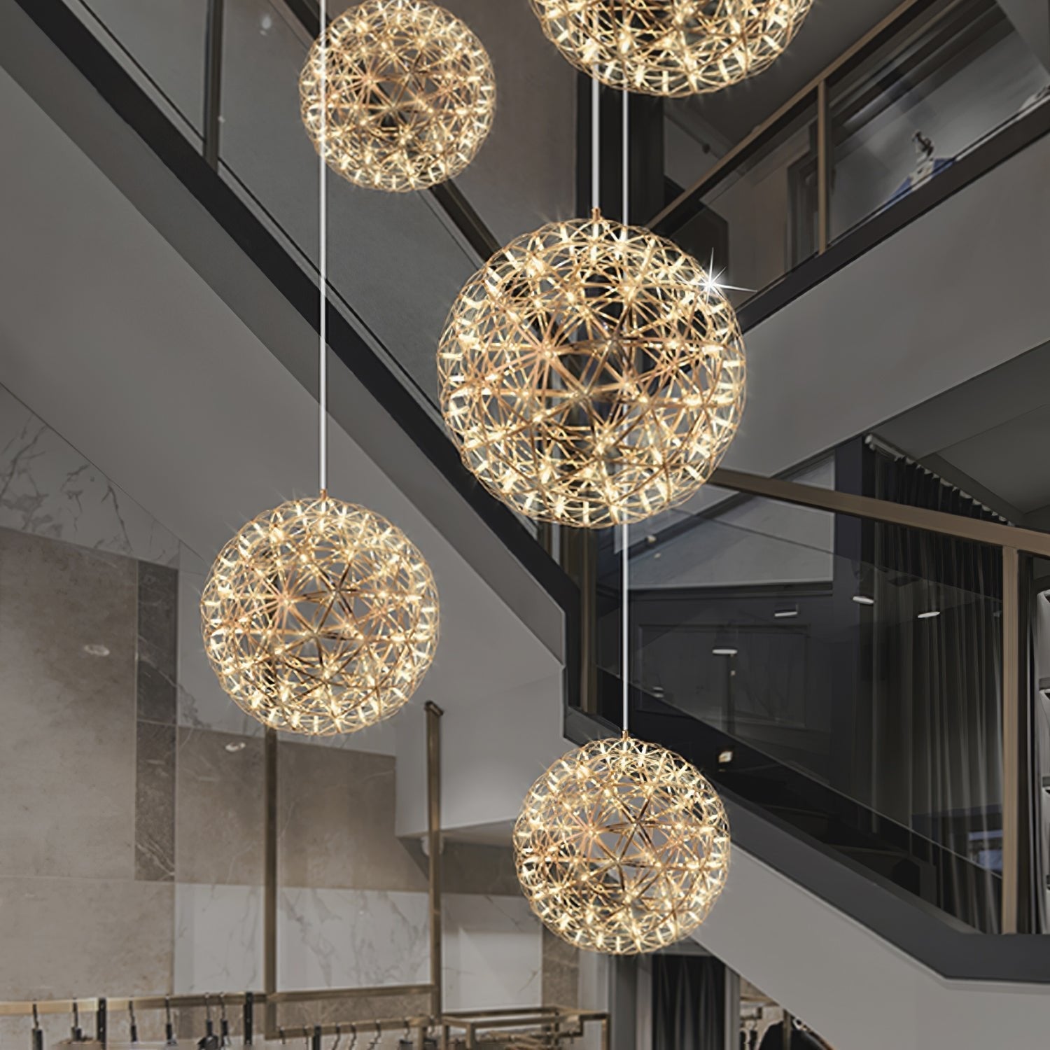 Ivthayra Postmodern Luxury Ball Gold Pendant Light - Letslighting