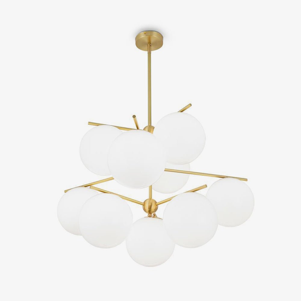 Lustra Chandelier Sphere & Stem Modern Gold LED - Letslighting