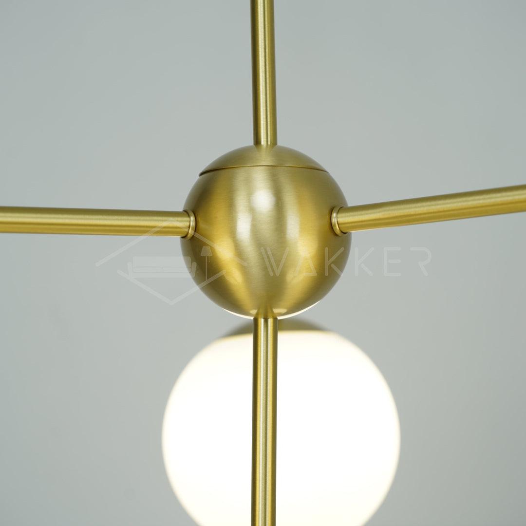 Lustra Chandelier Sphere & Stem Modern Gold LED - Letslighting
