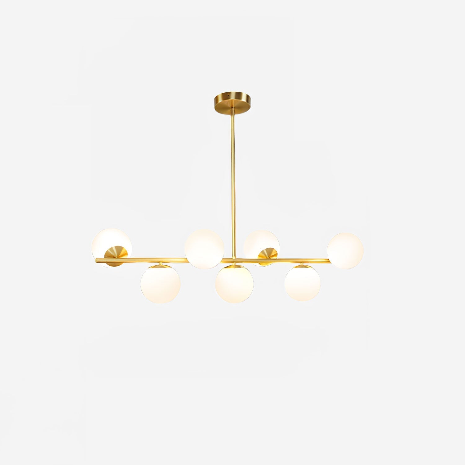 Lustra Chandelier Sphere & Stem Modern Gold LED - Letslighting