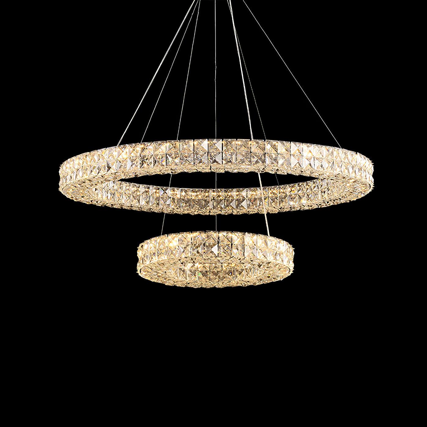 Lustra Chandelier Crystal Ring Spiridon Luxe - Letslighting