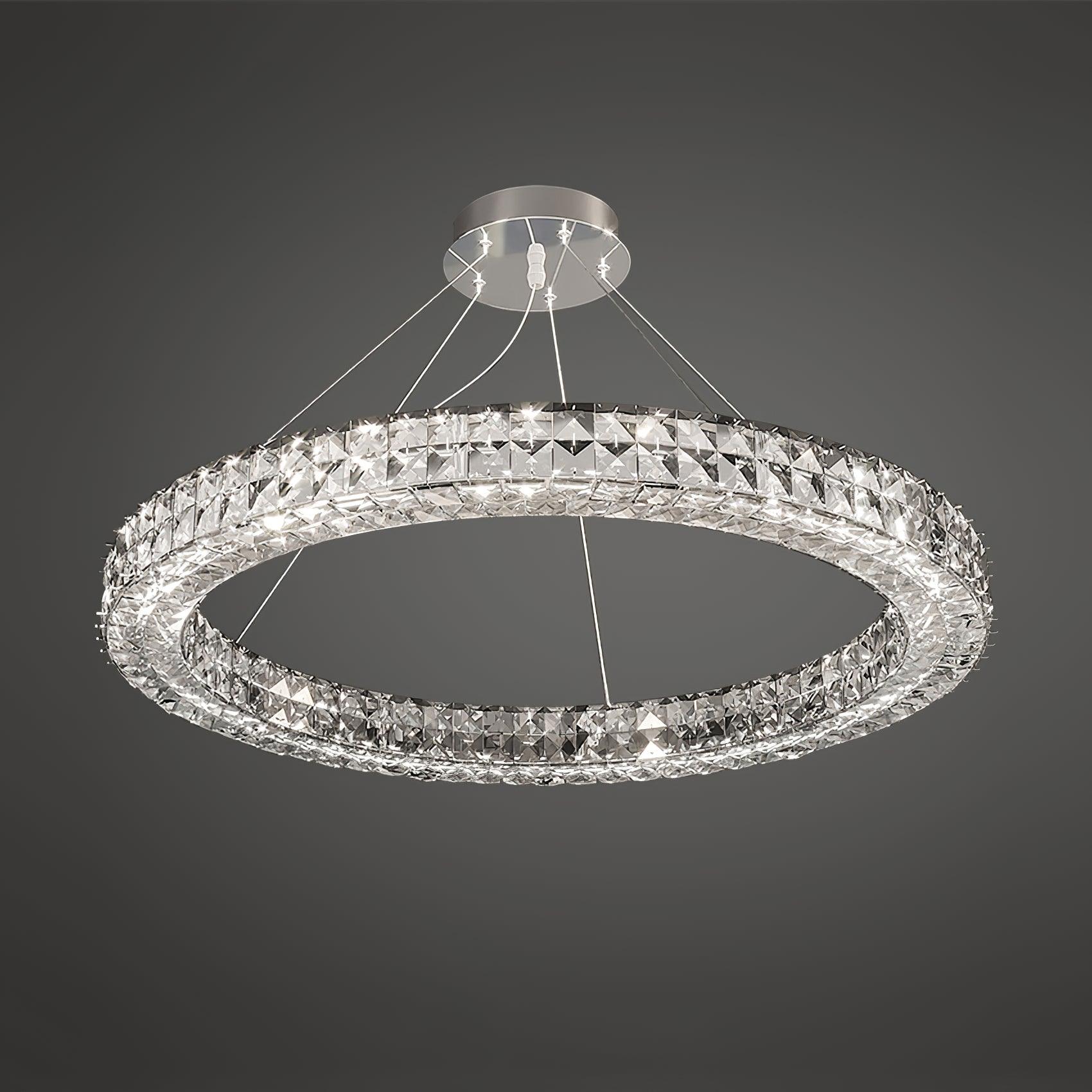 Lustra Chandelier Crystal Ring Spiridon Luxe - Letslighting